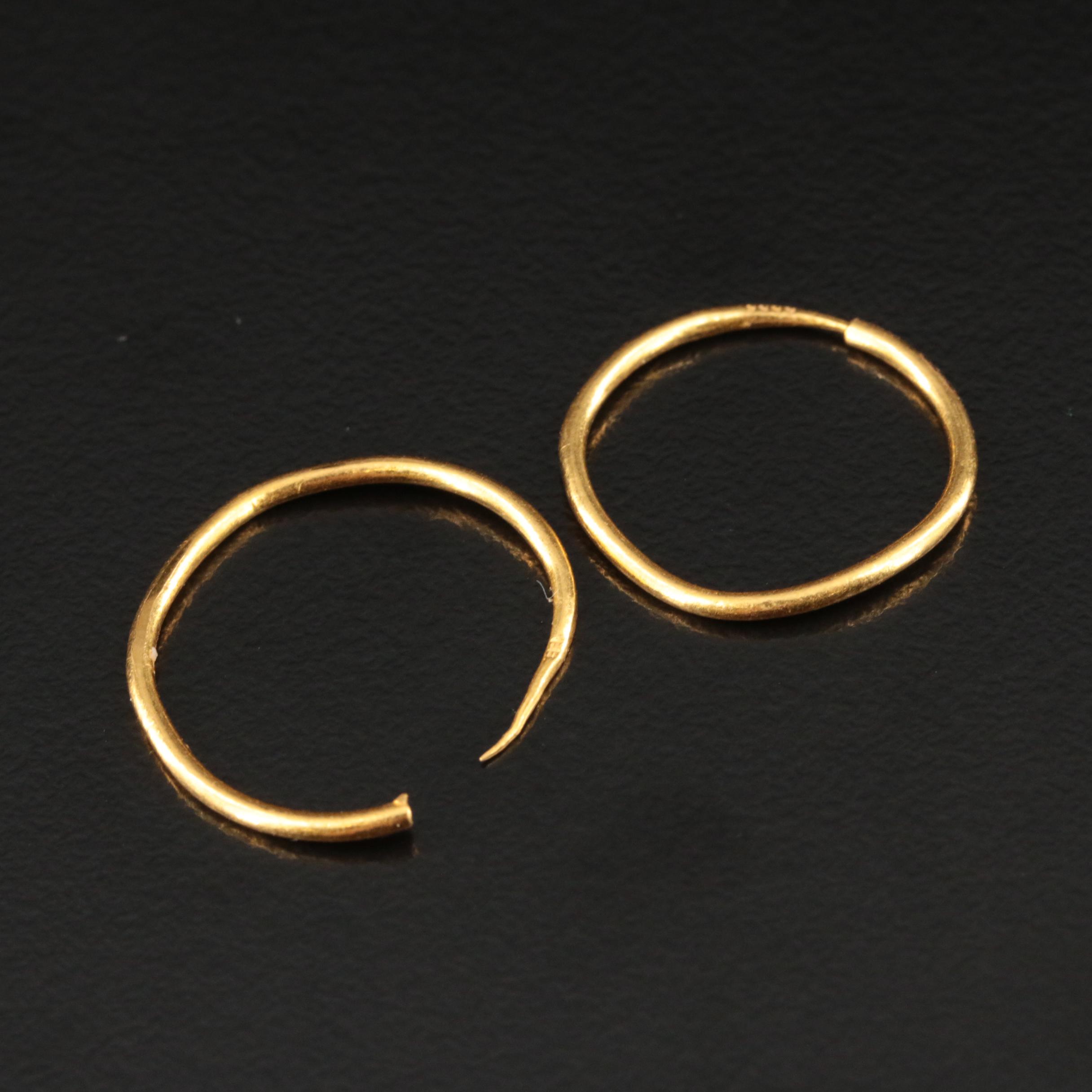24K Hoop Earrings