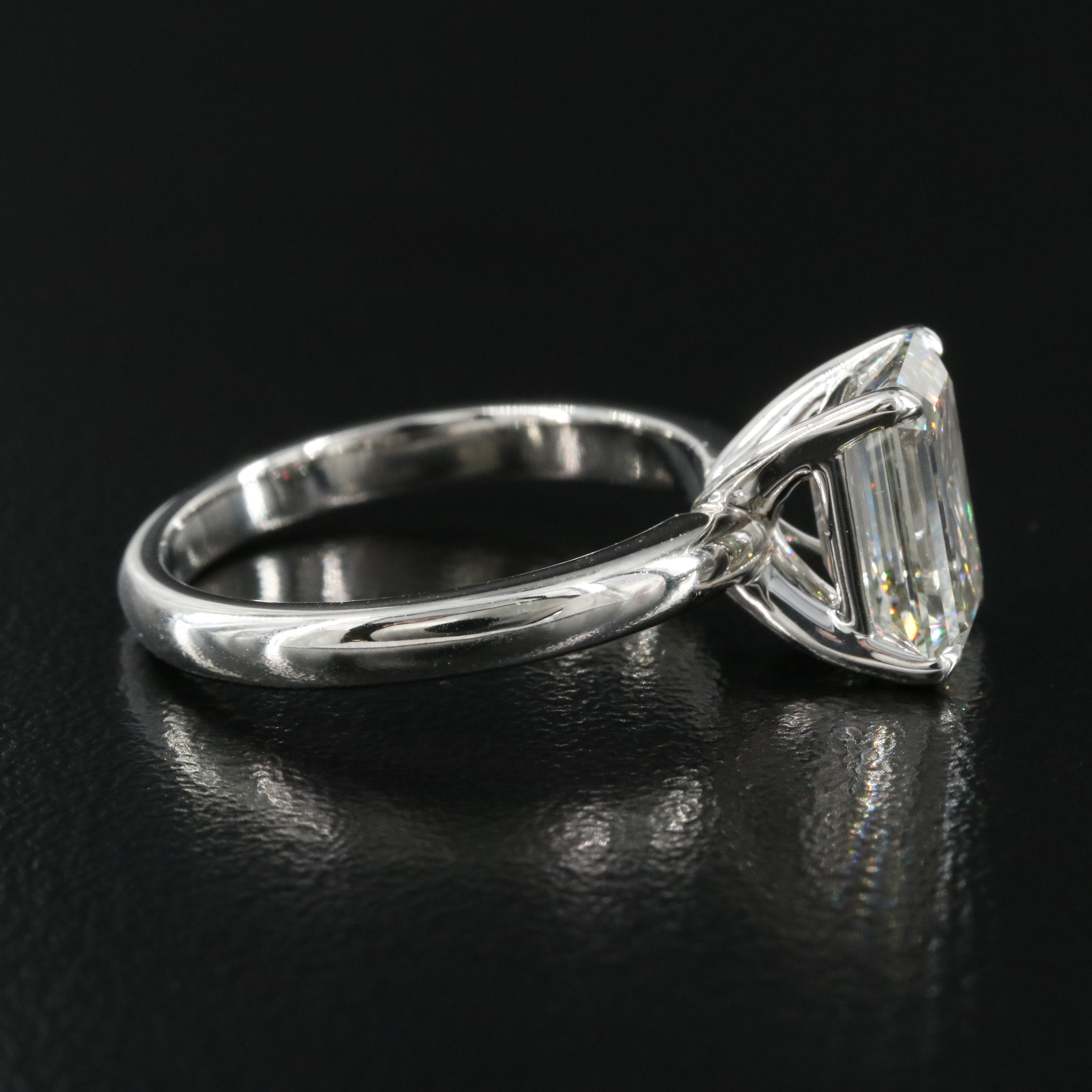 Platinum 2.91 CT Lab Grown Diamond Solitaire Ring
