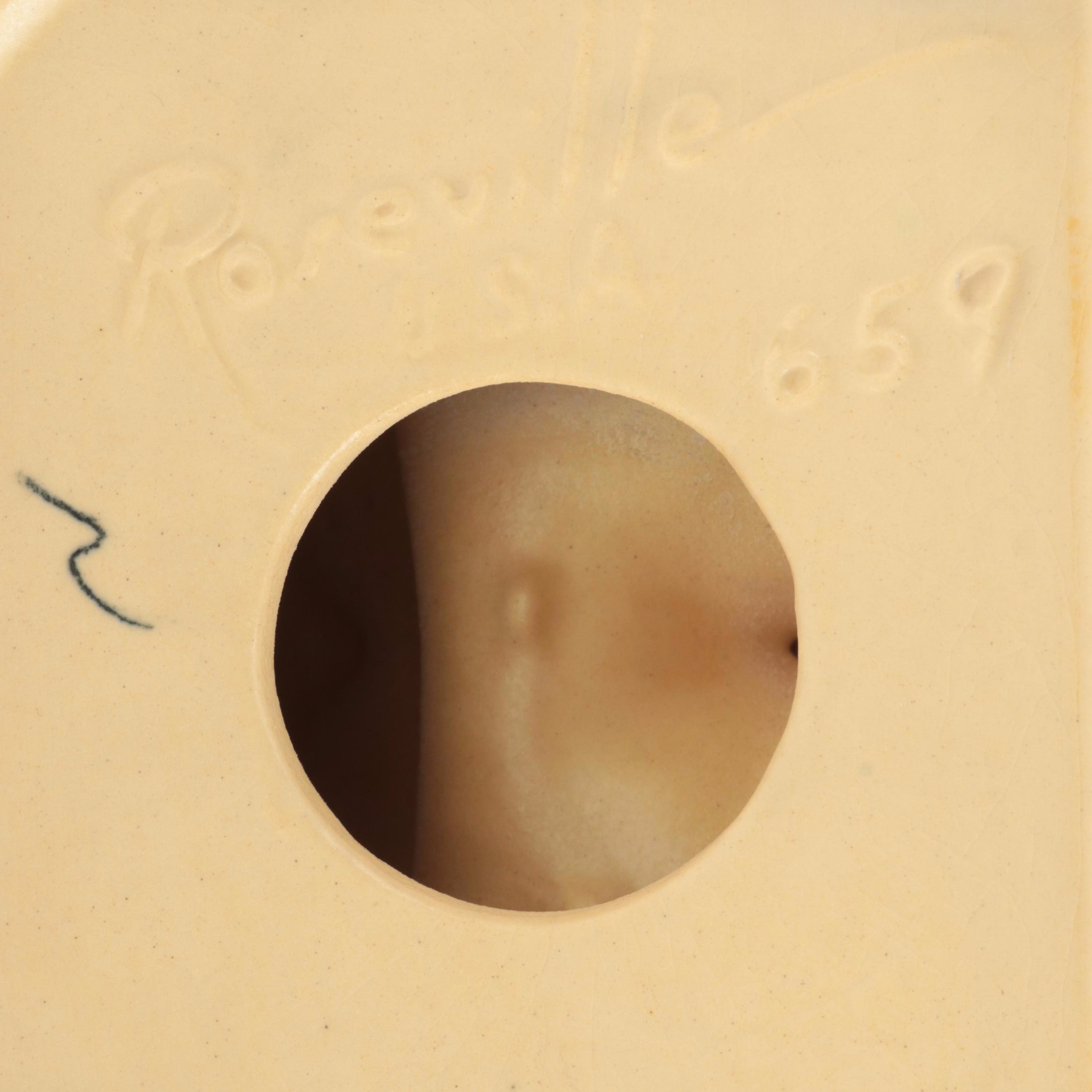 Roseville Pottery "Gardenia" Bookends and Planter Box, Mid-20th Century