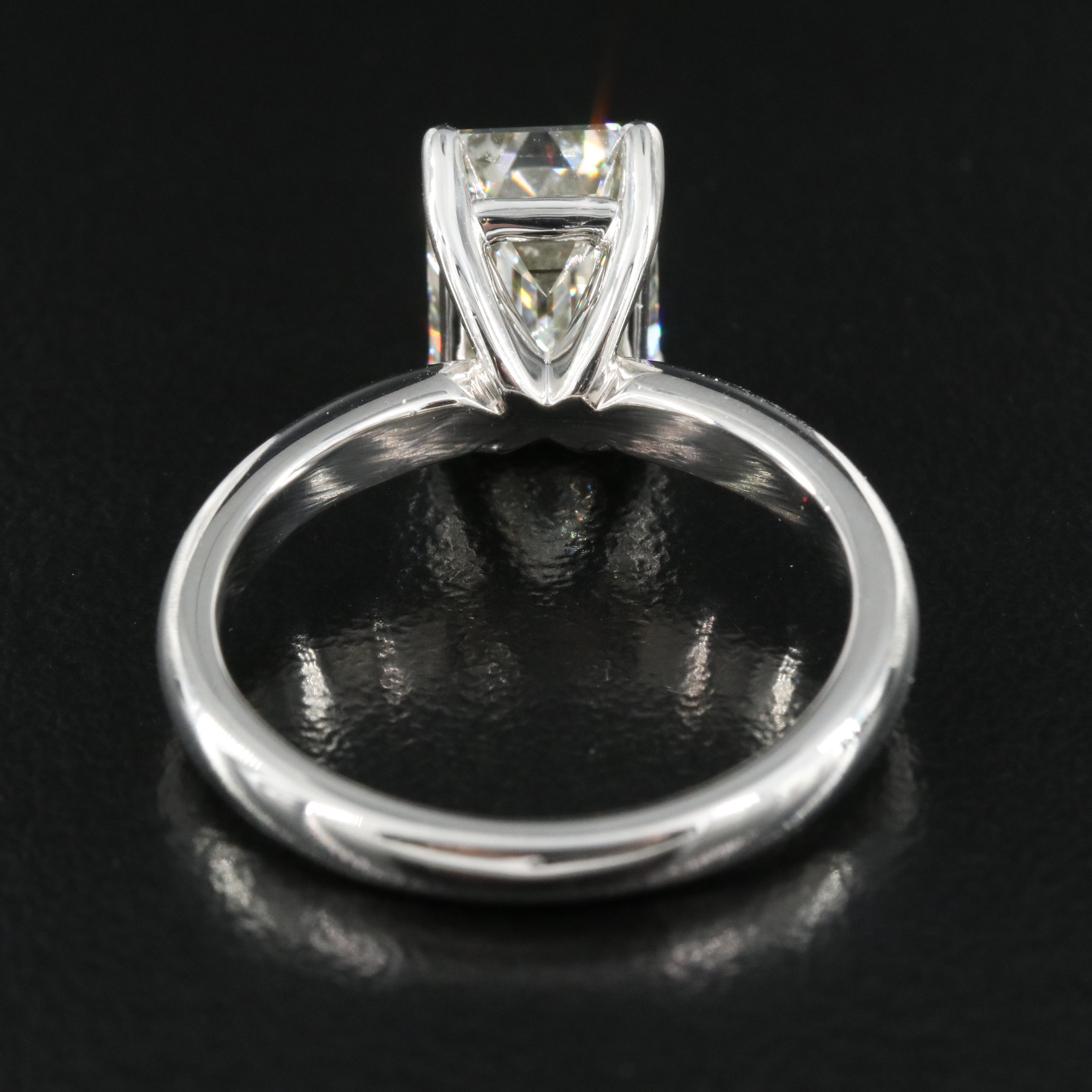 Platinum 2.91 CT Lab Grown Diamond Solitaire Ring
