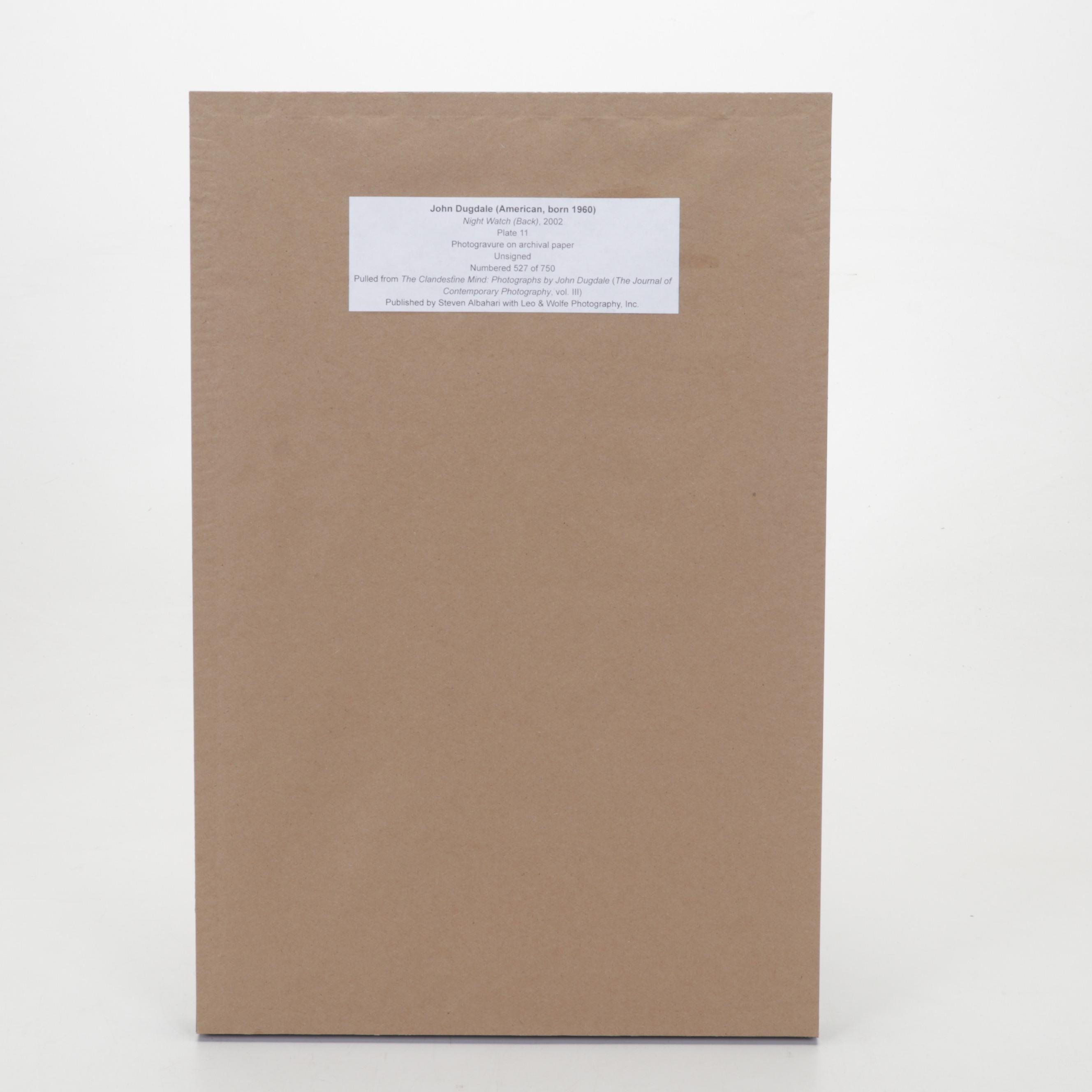 John Dugdale Photogravure "Night Watch (Back)" From "The Clandestine Mind," 2002