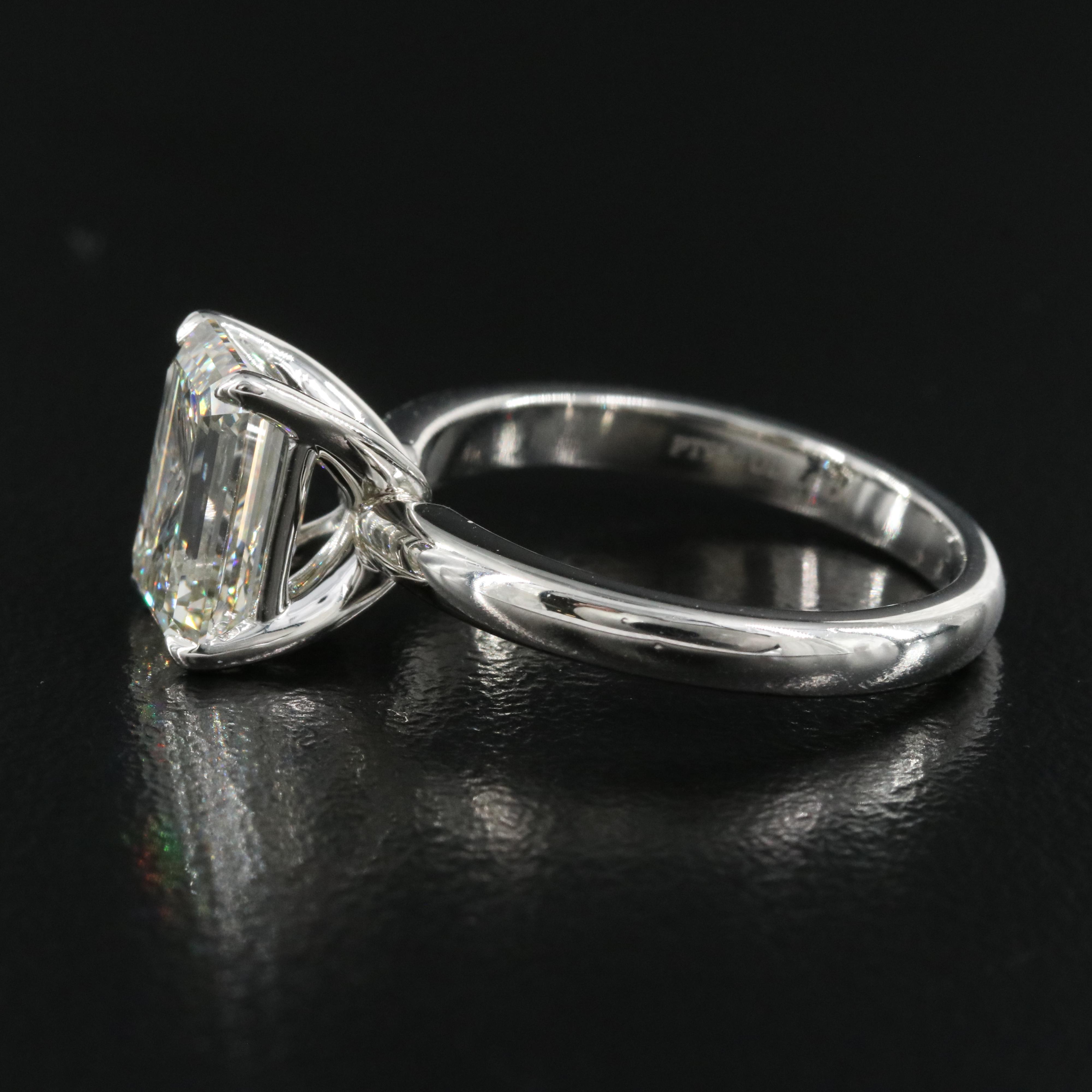 Platinum 2.91 CT Lab Grown Diamond Solitaire Ring