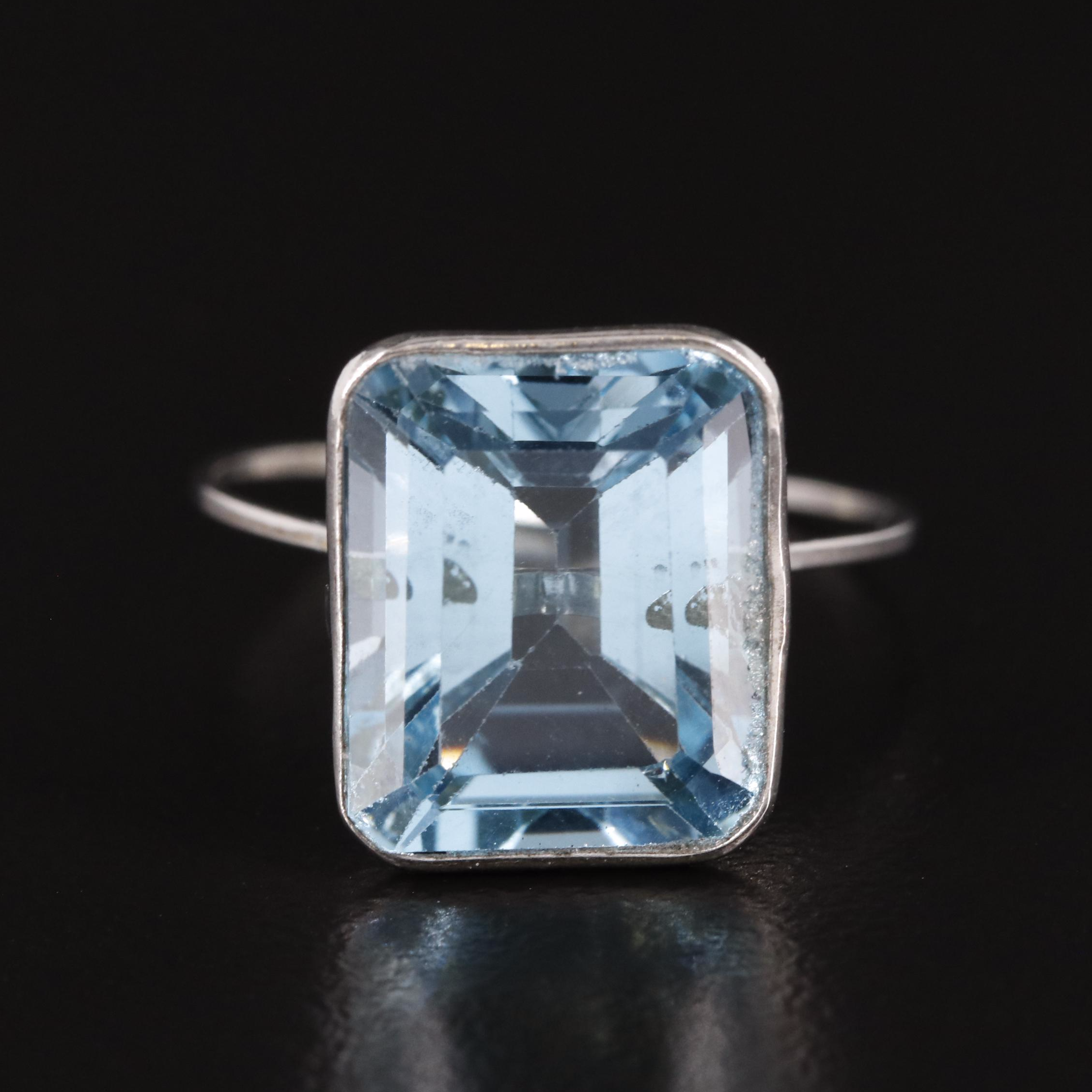 14K Blue Topaz Ring
