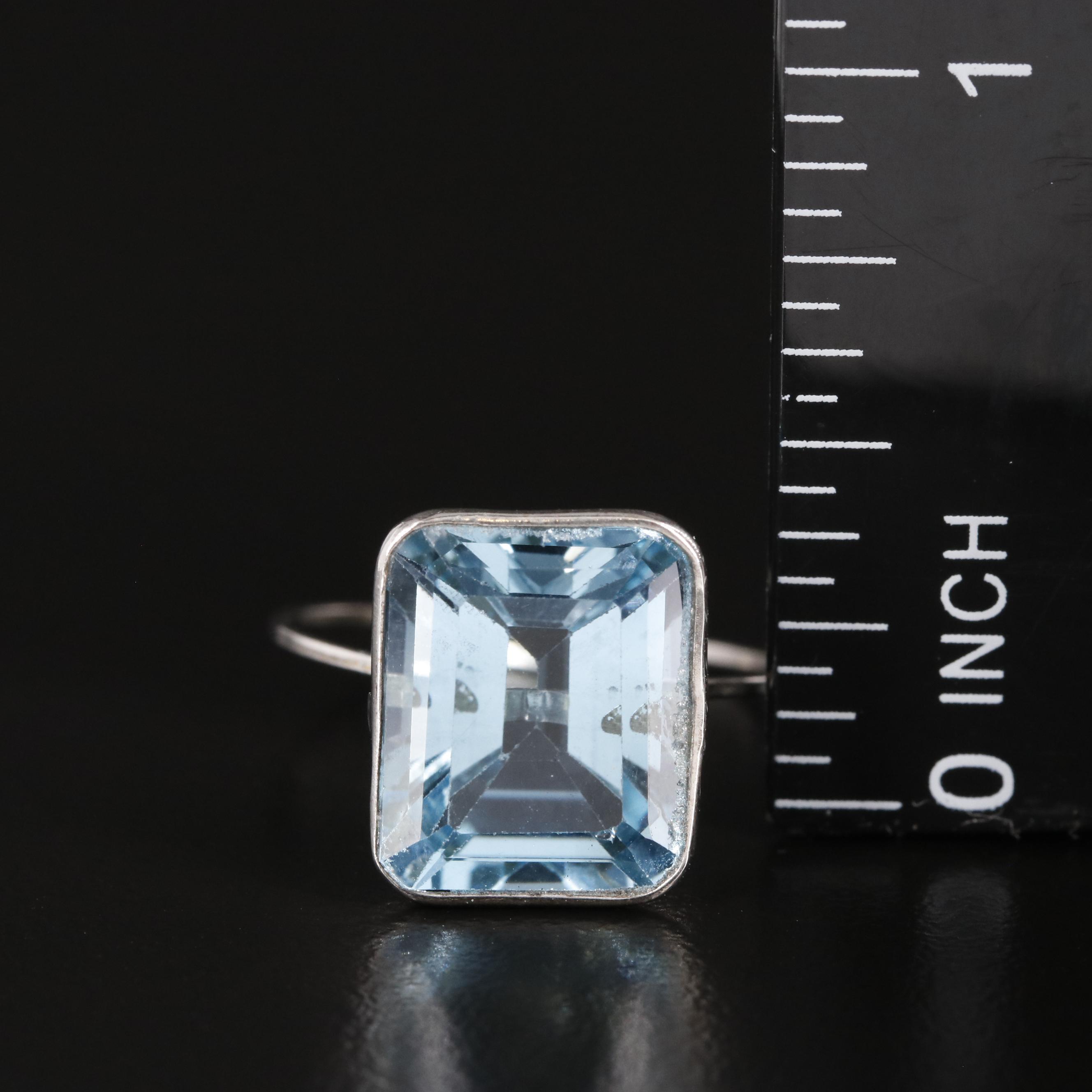 14K Blue Topaz Ring
