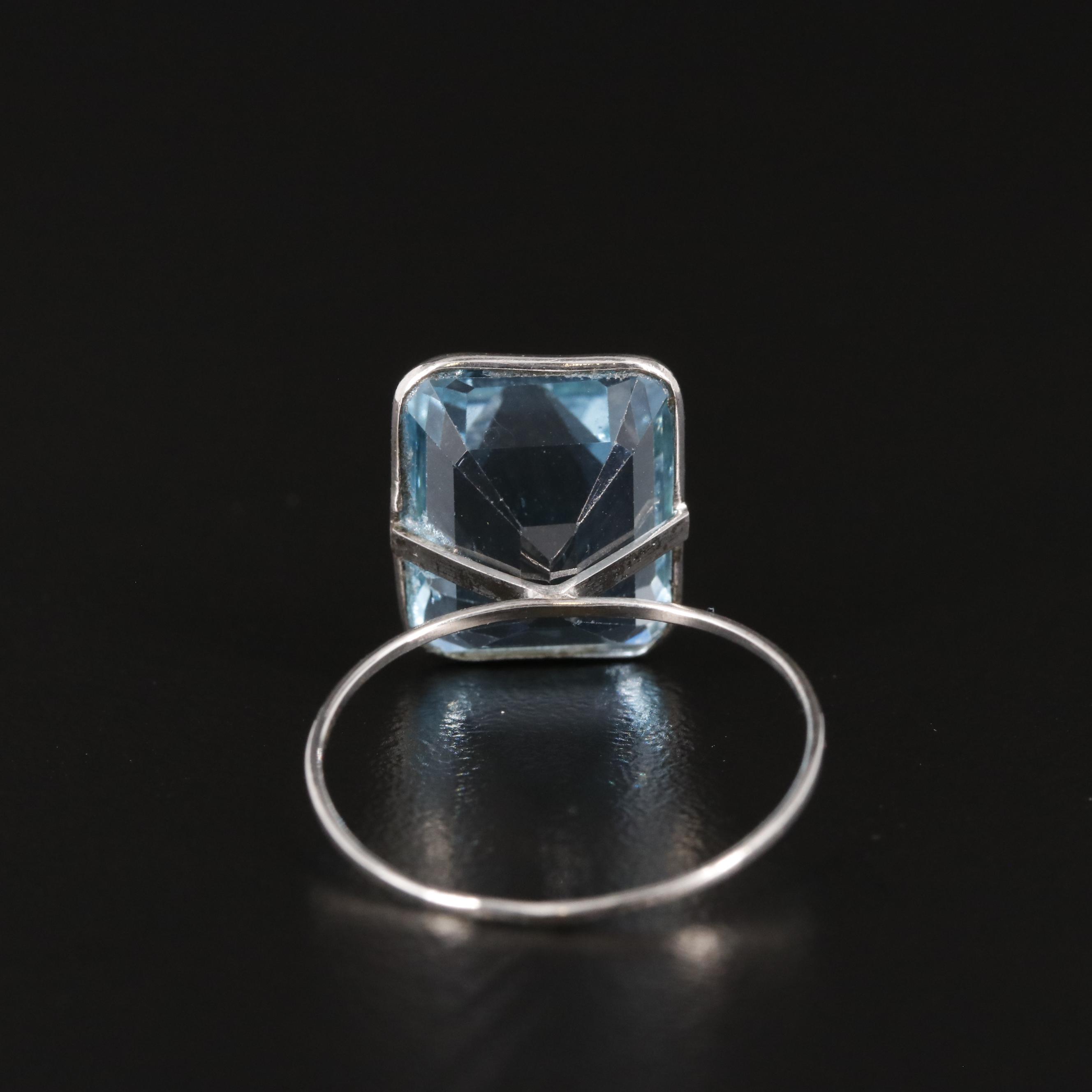 14K Blue Topaz Ring