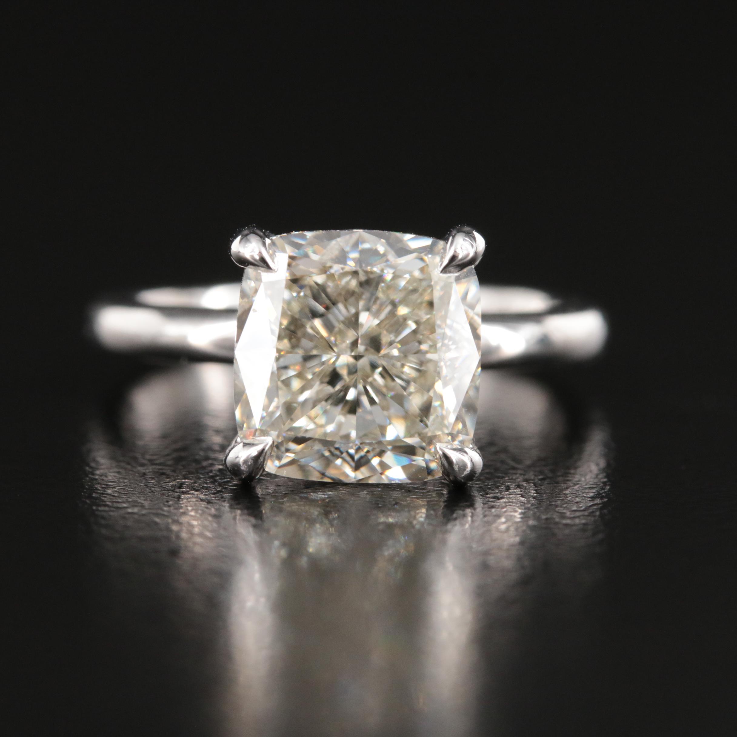 Platinum  4.50 CT Lab Grown Diamond Ring