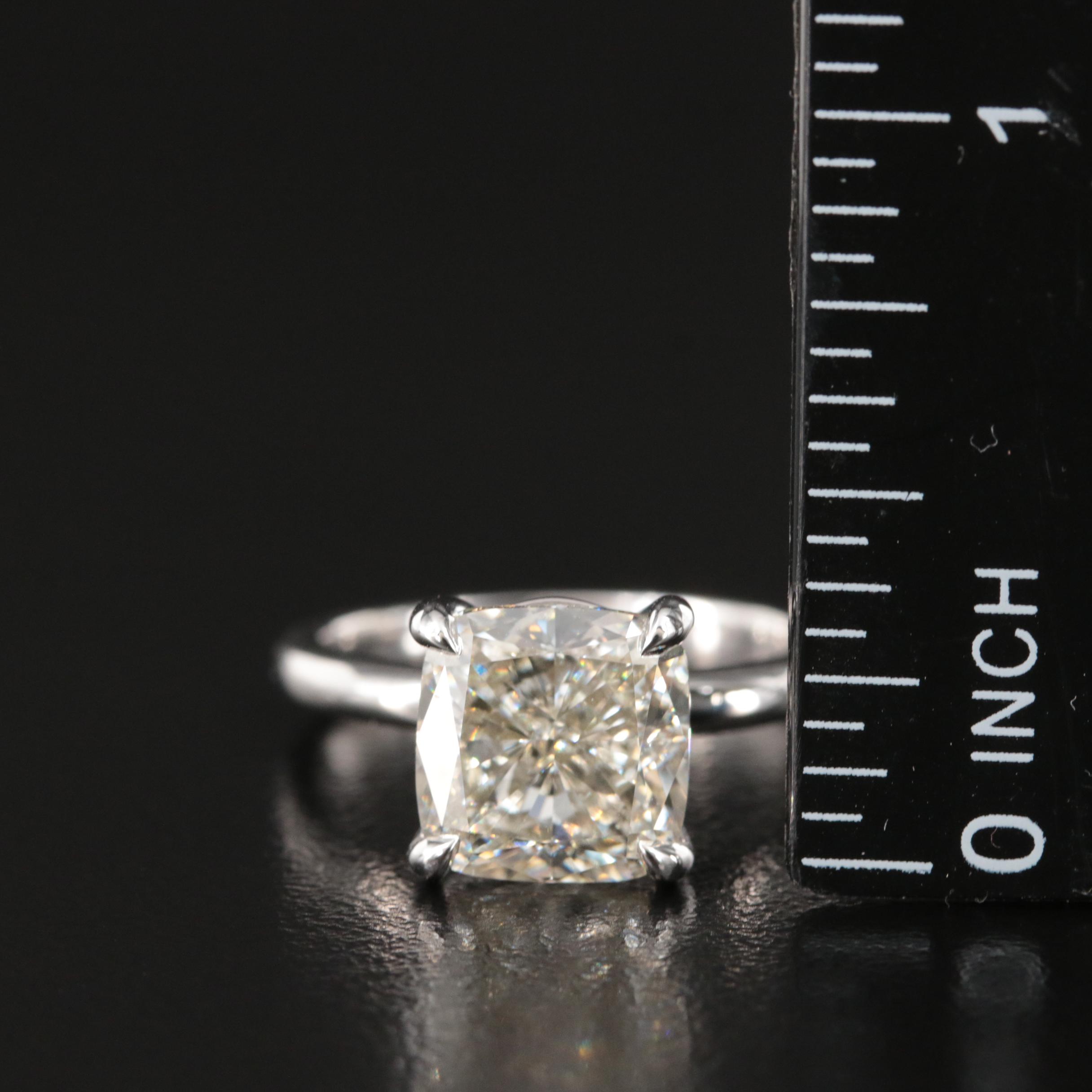 Platinum  4.50 CT Lab Grown Diamond Ring