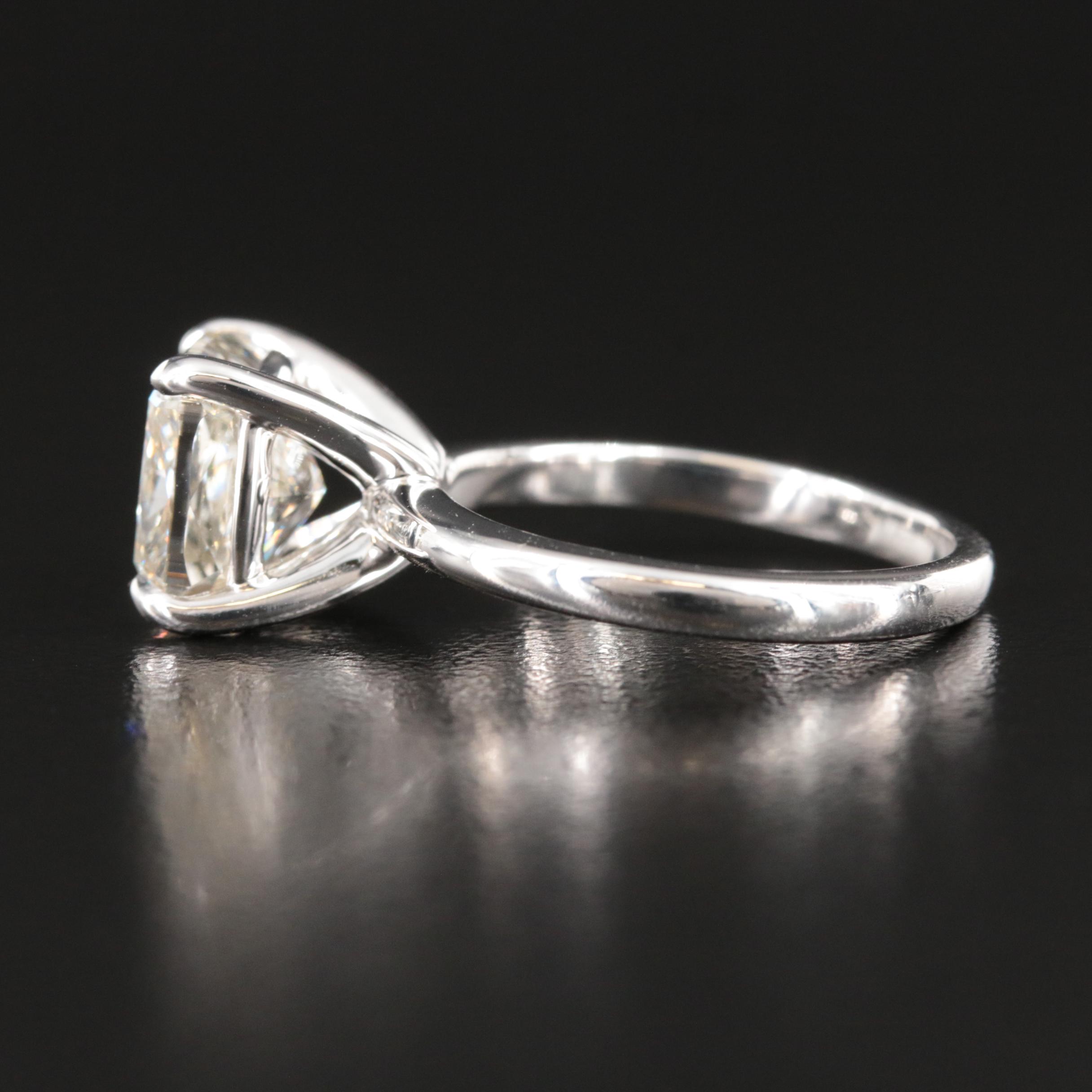 Platinum  4.50 CT Lab Grown Diamond Ring