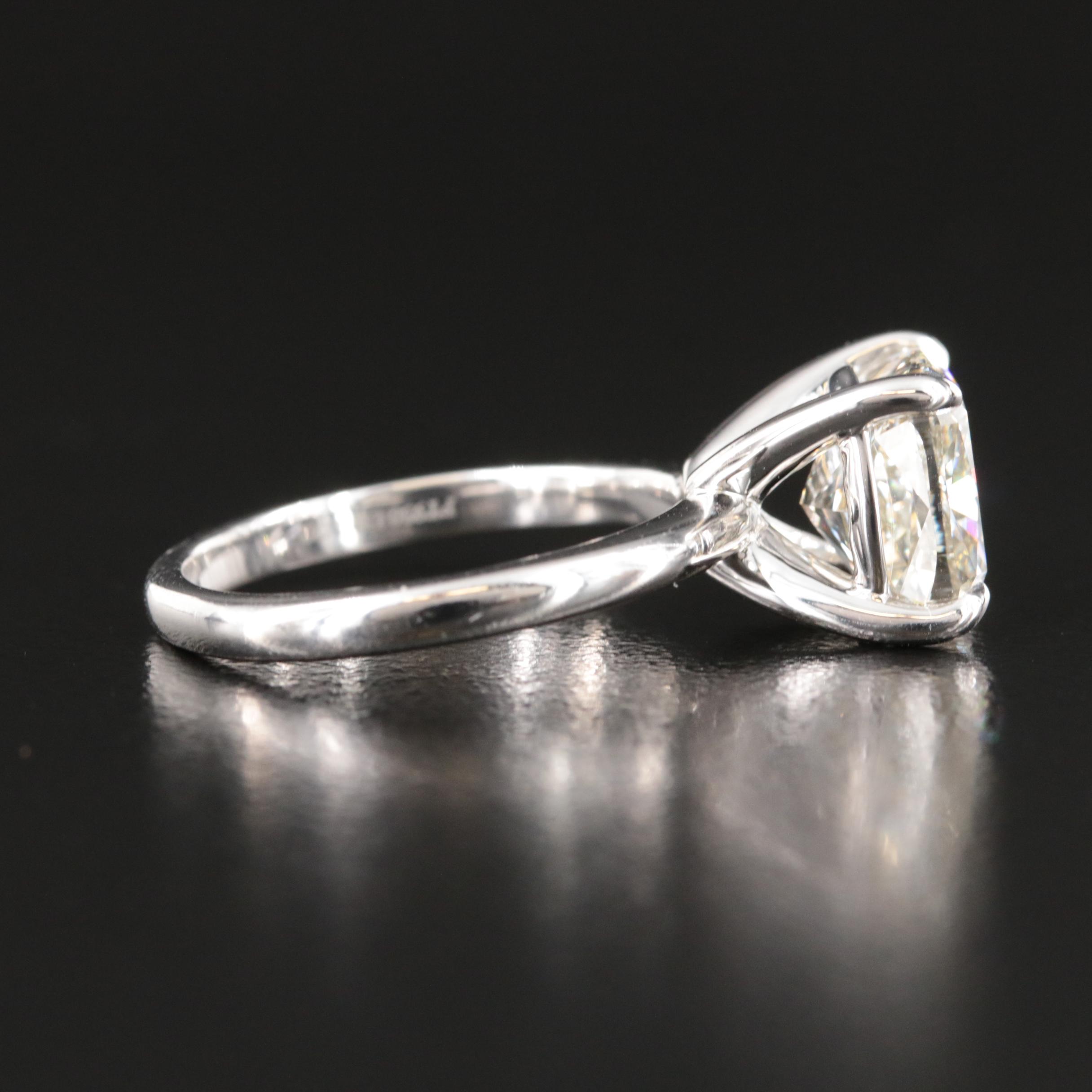 Platinum  4.50 CT Lab Grown Diamond Ring