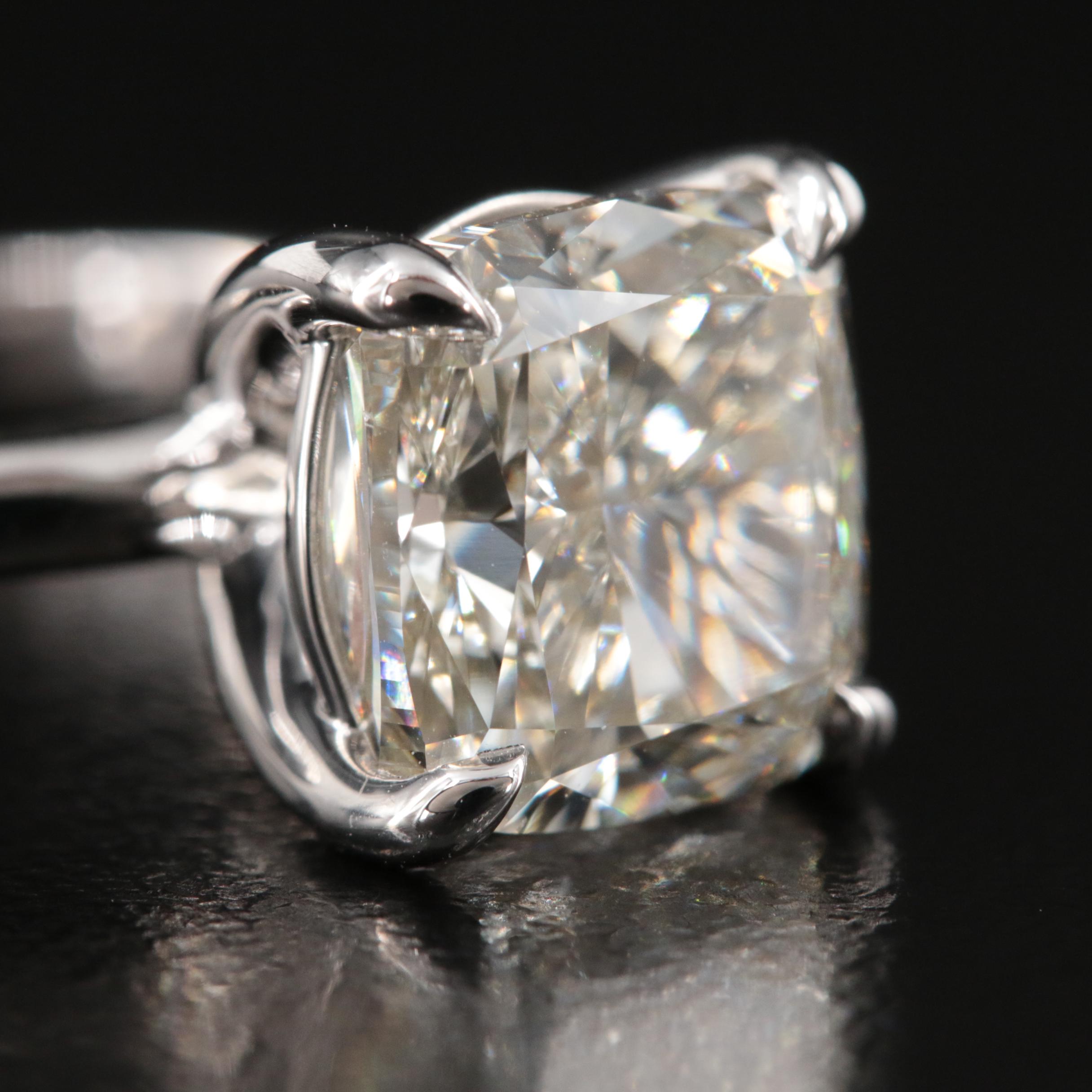 Platinum  4.50 CT Lab Grown Diamond Ring