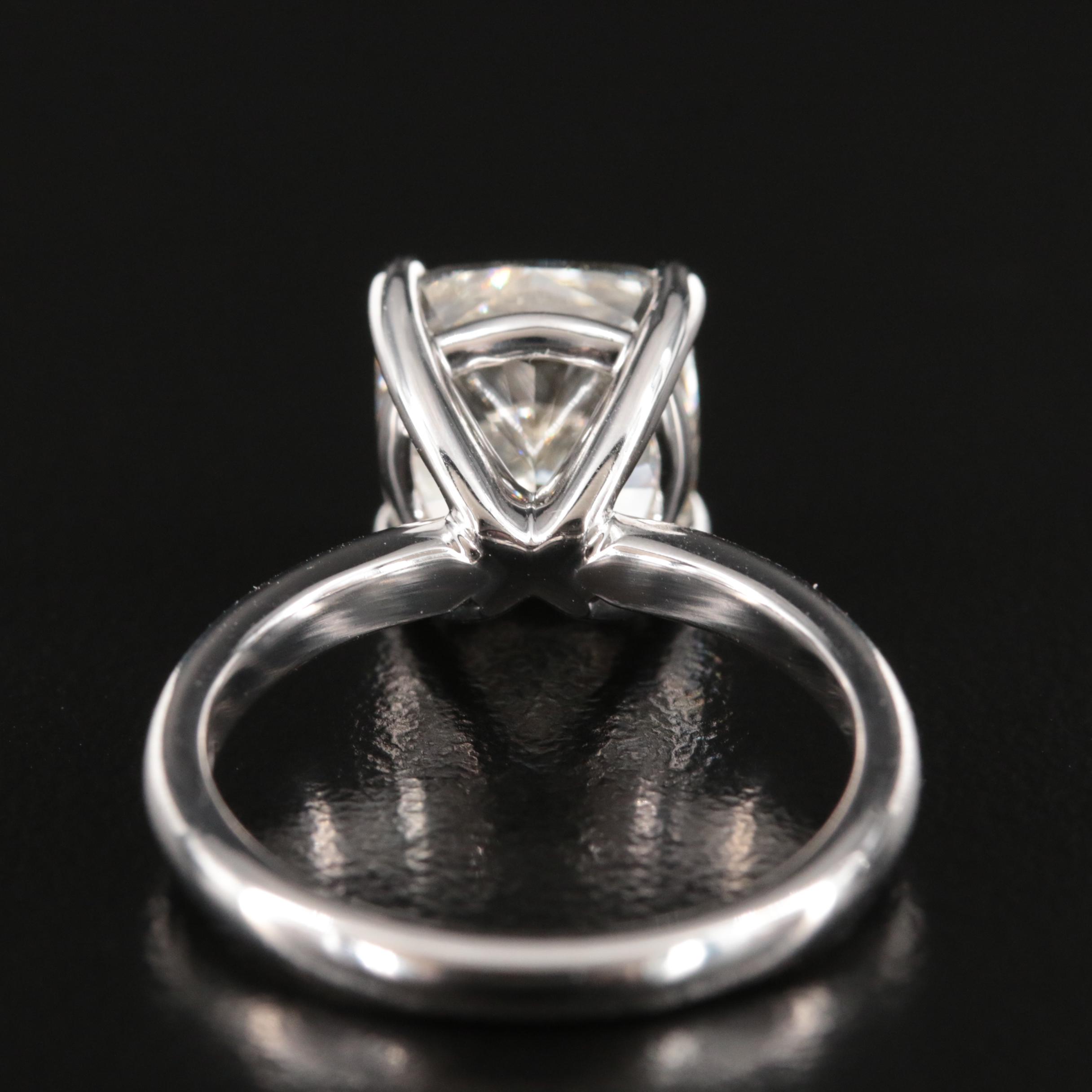 Platinum  4.50 CT Lab Grown Diamond Ring