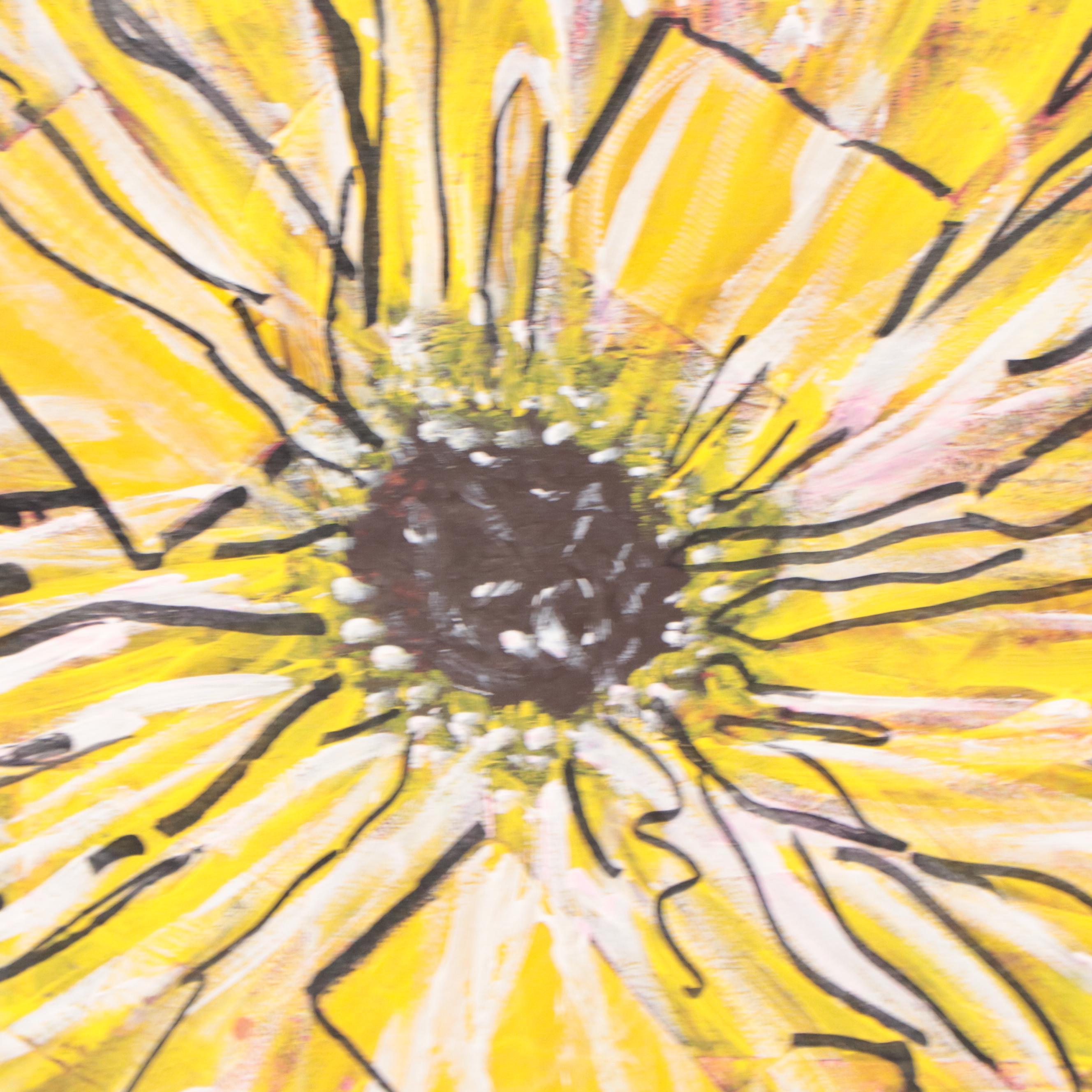 Phyllis Rinaldi Floral Mixed Media Painting, 2012