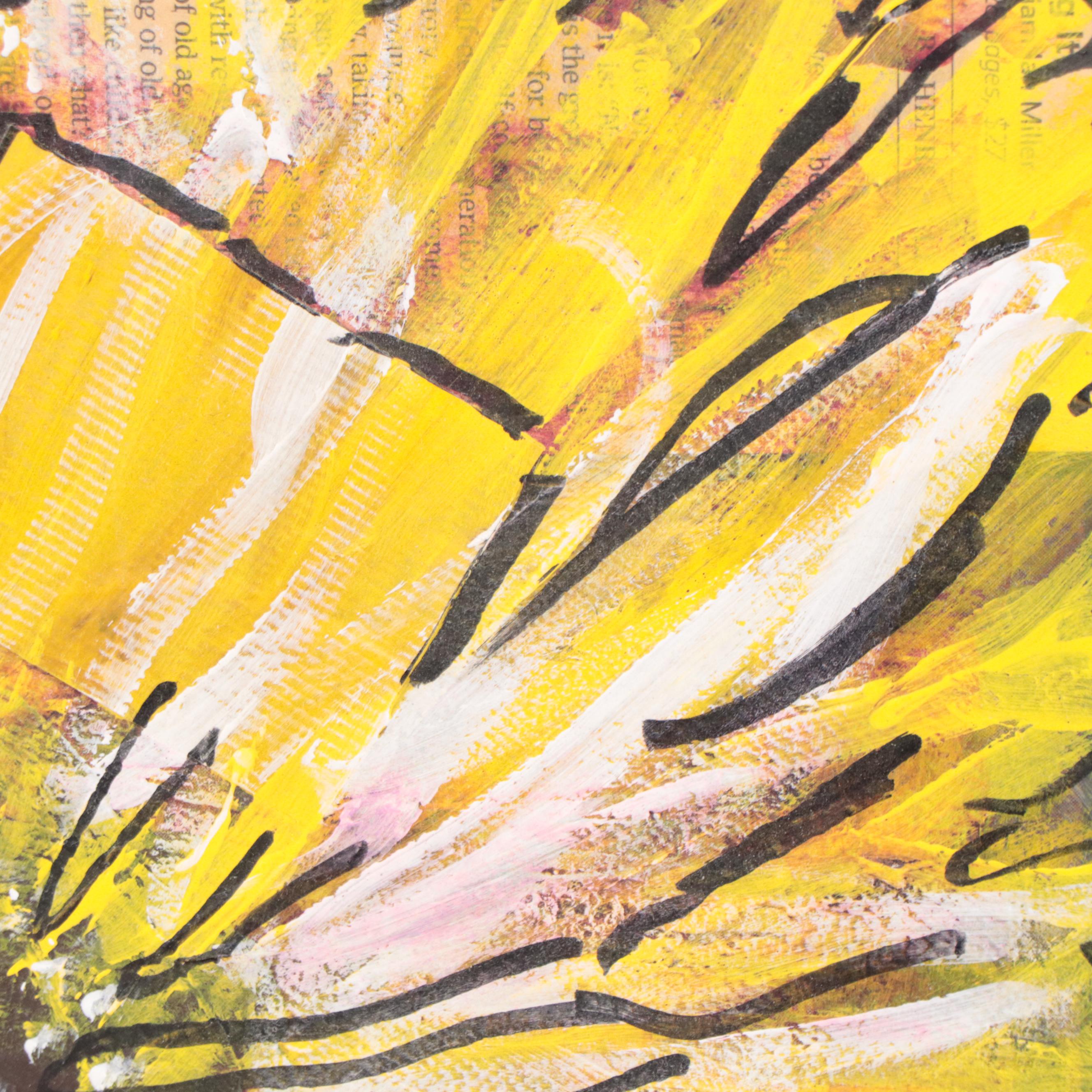 Phyllis Rinaldi Floral Mixed Media Painting, 2012