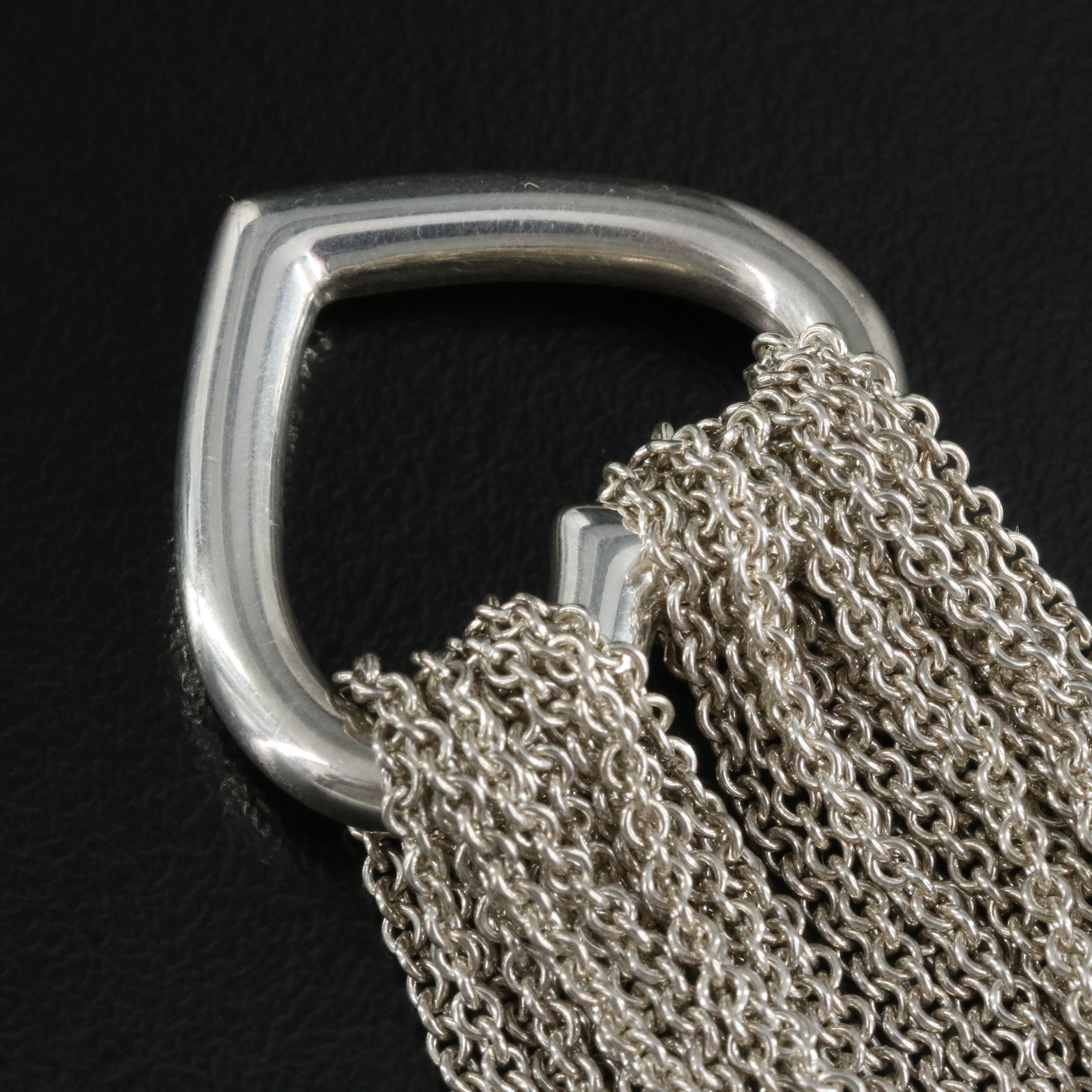 Tiffany & Co. Sterling Heart Mesh Necklace