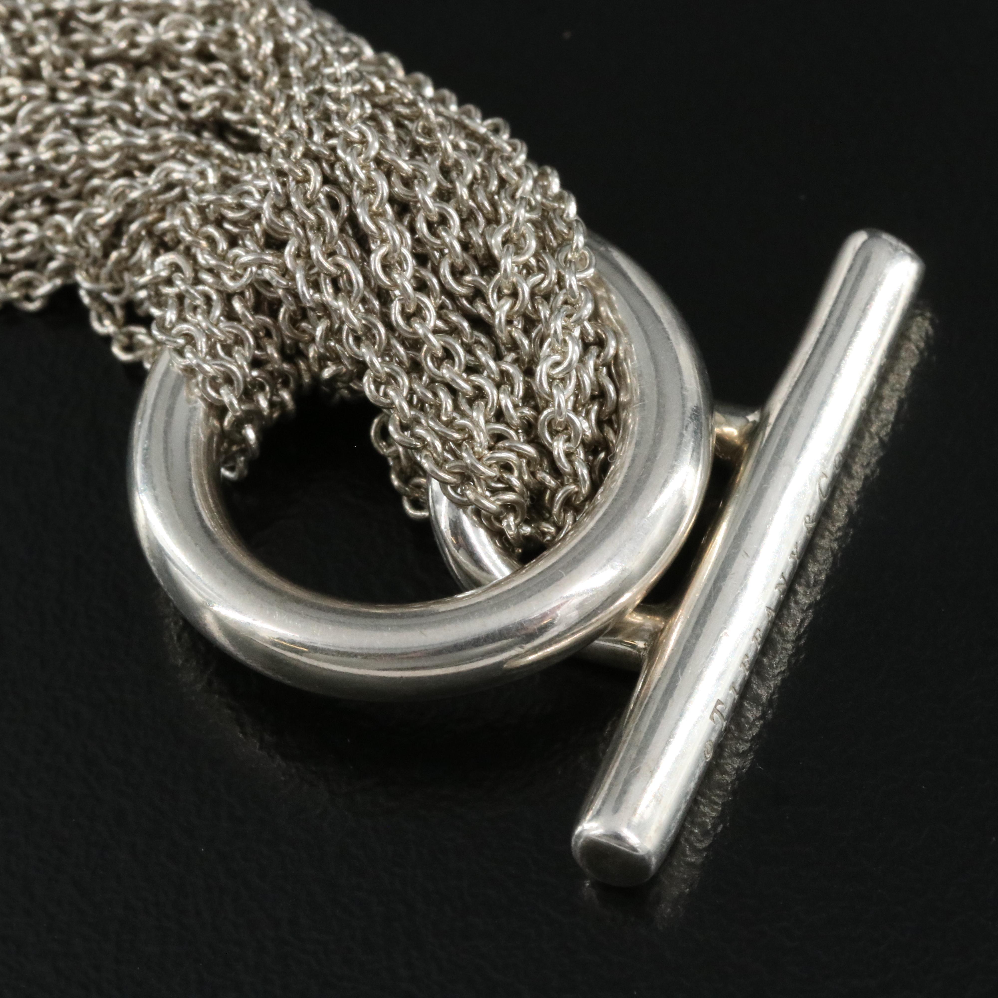 Tiffany & Co. Sterling Heart Mesh Necklace