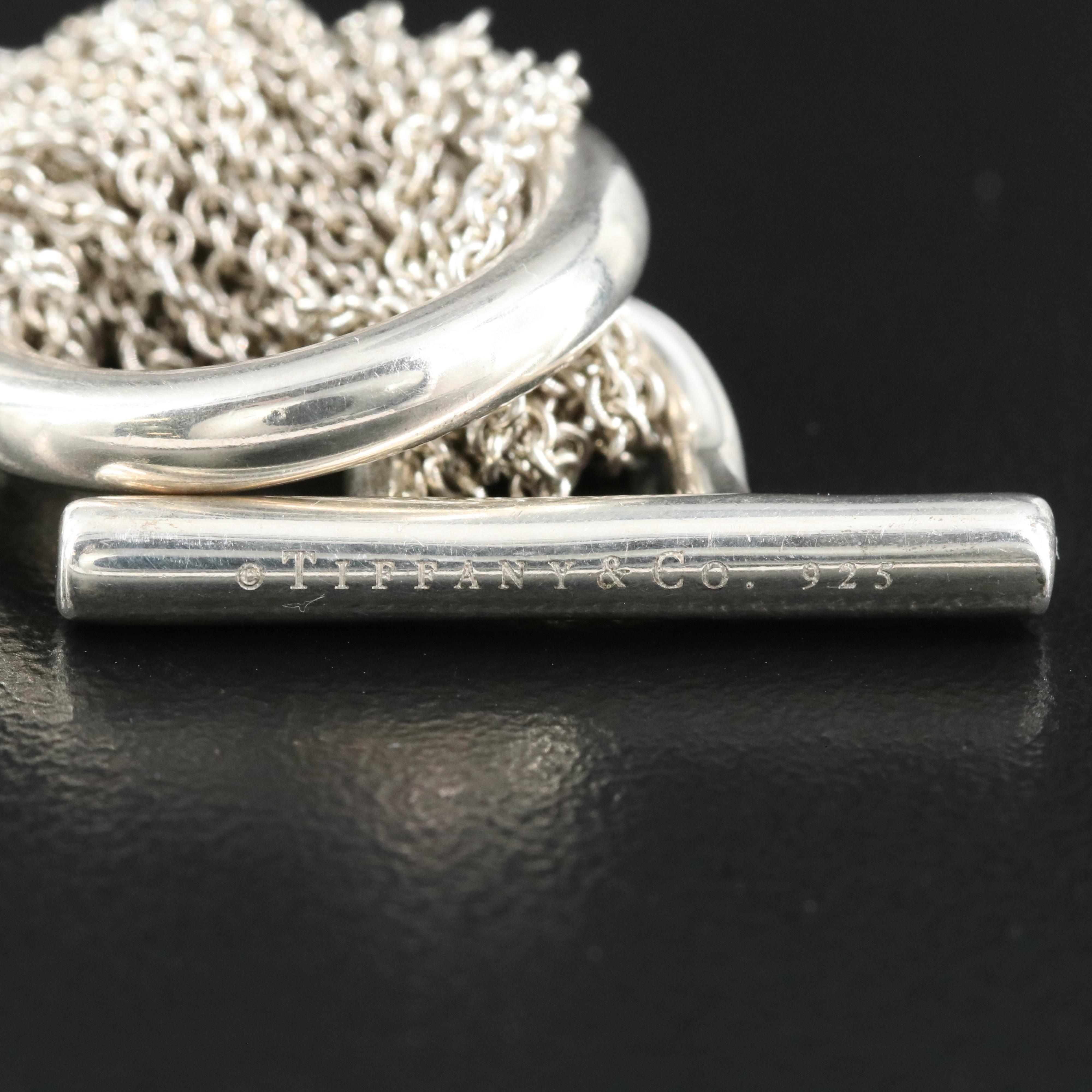 Tiffany & Co. Sterling Heart Mesh Necklace