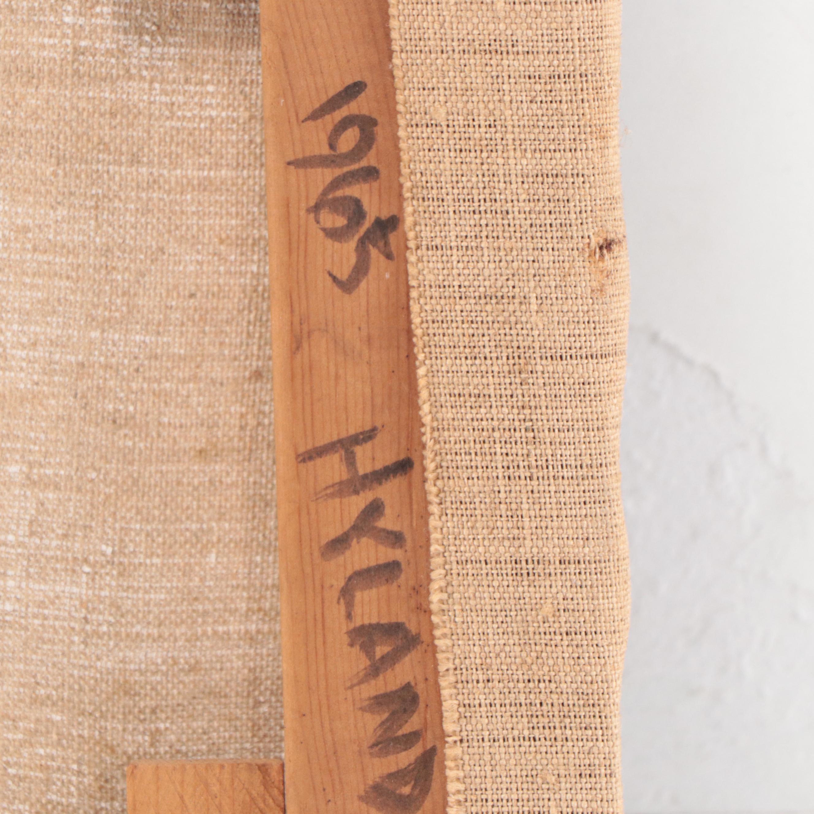 Acrylic Painting of a Seated Female Nude, 1965