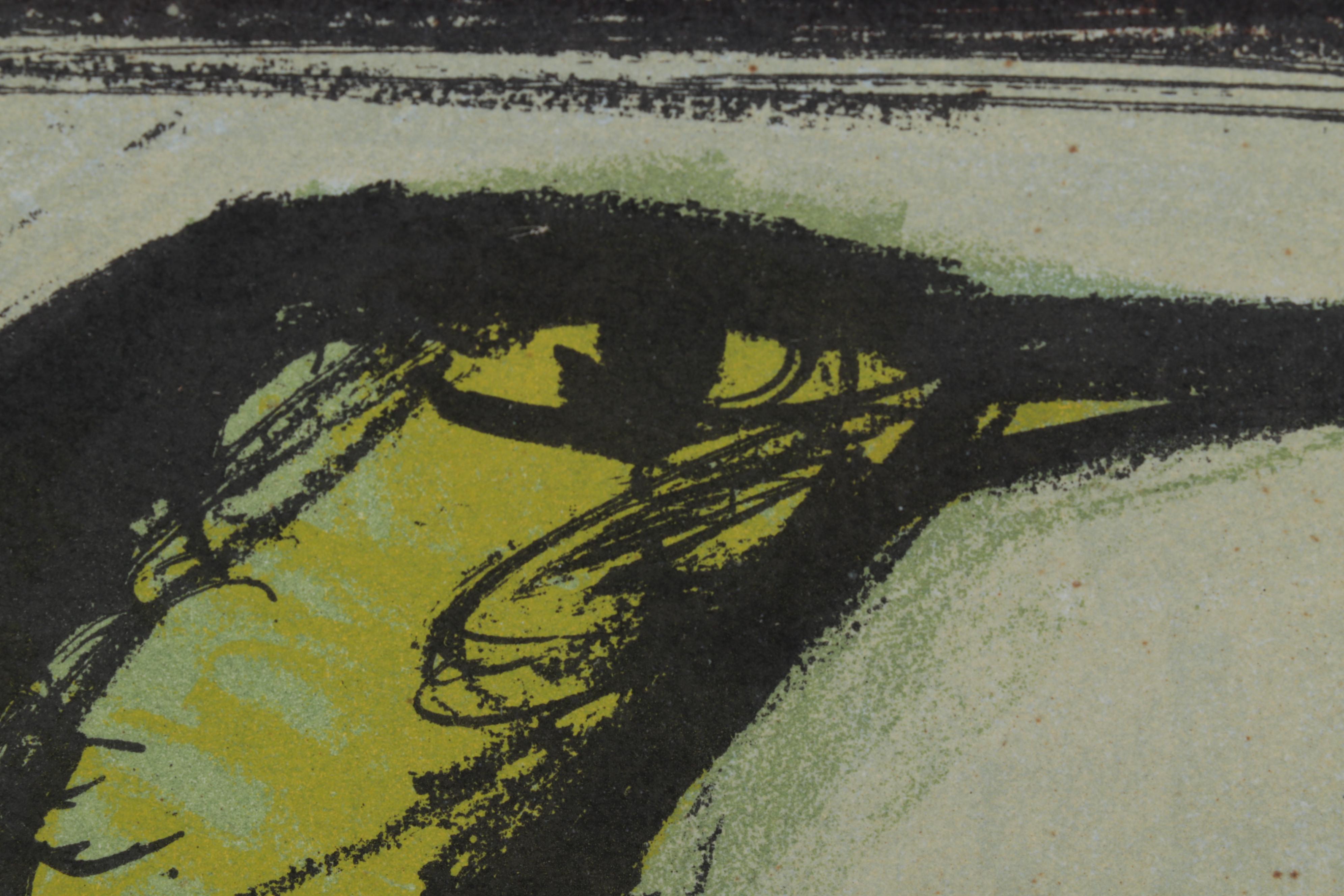 Color Lithograph After Bernard Buffet "Two Birds," Circa 1967