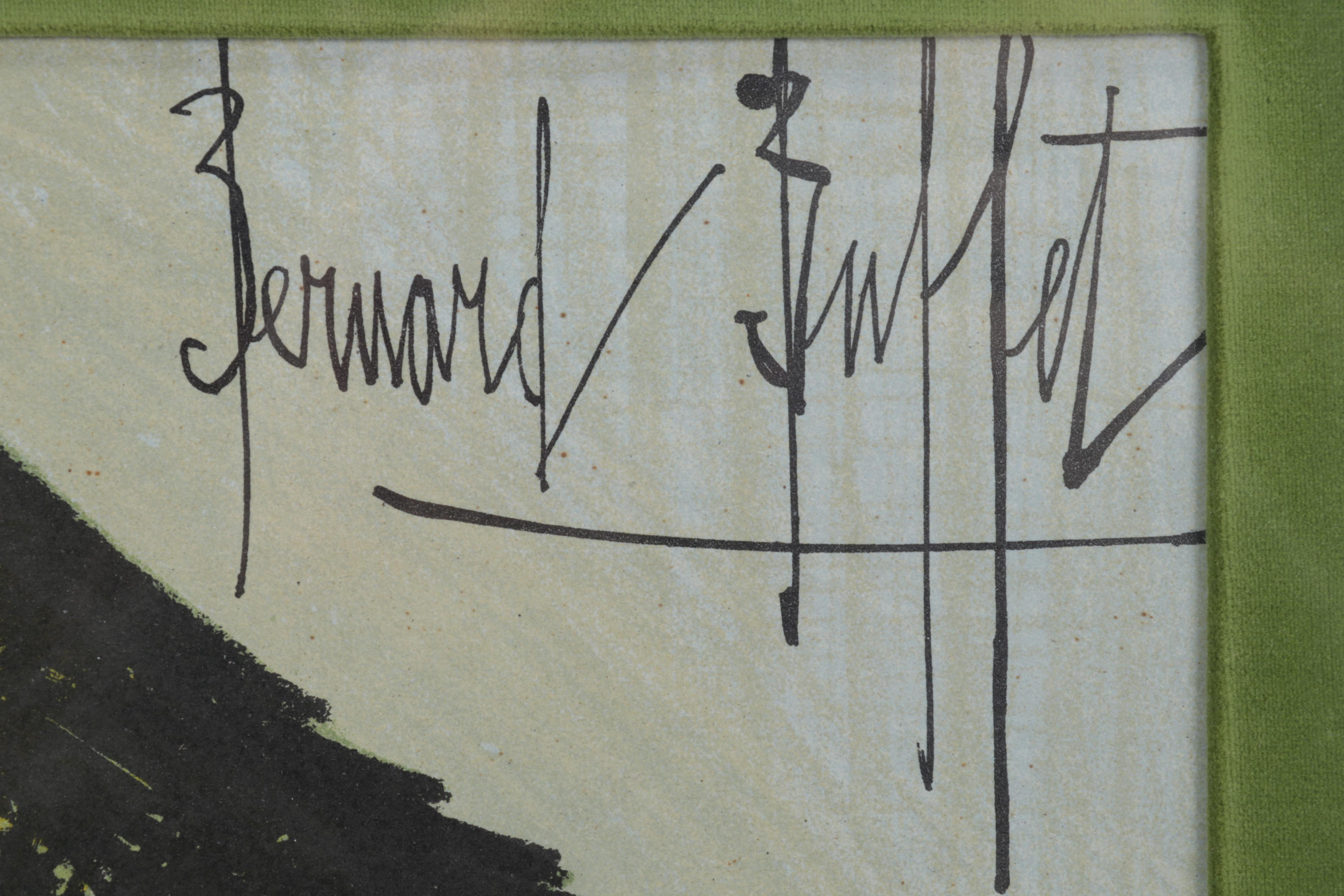 Color Lithograph After Bernard Buffet "Two Birds," Circa 1967