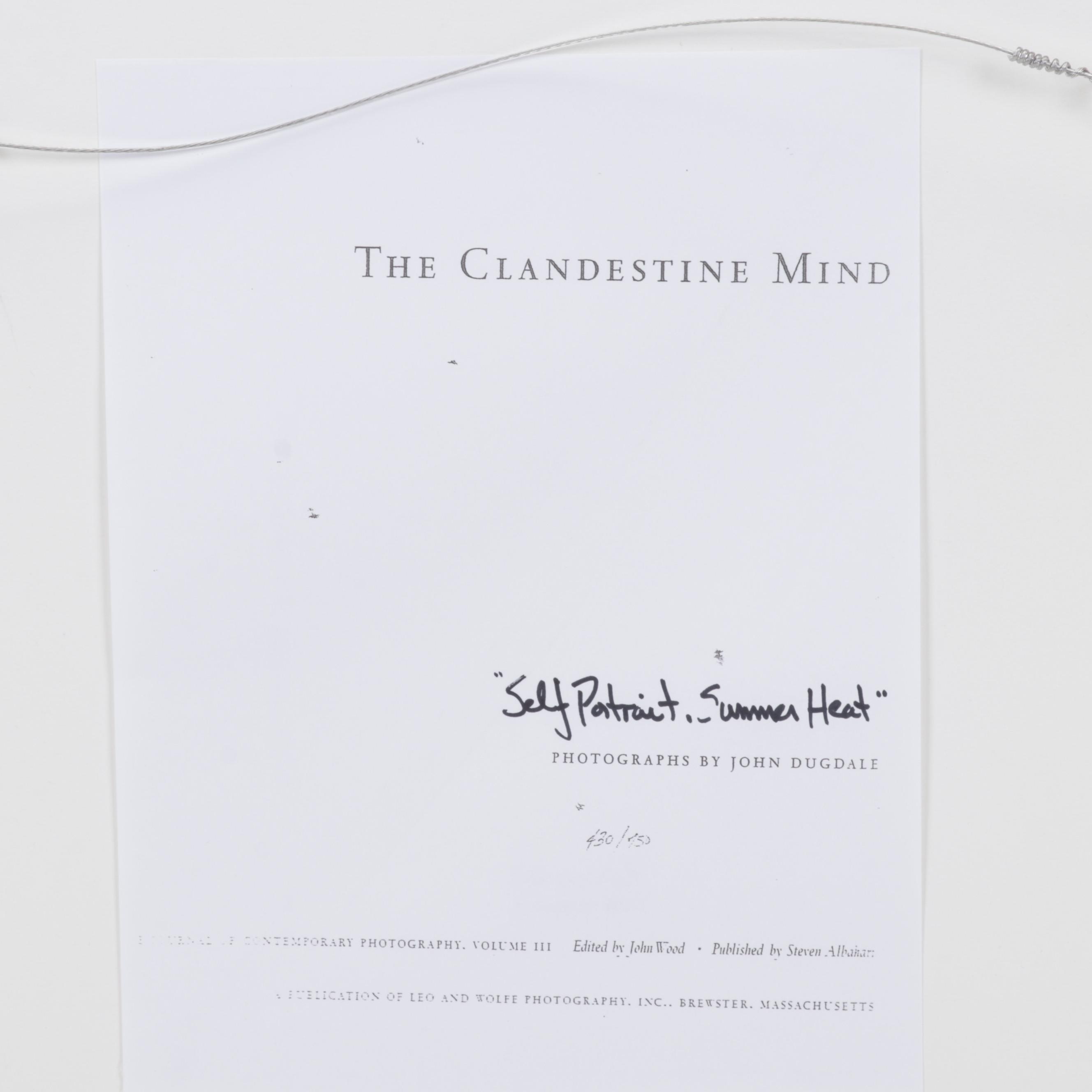 John Dugdale Photogravure "Self Portrait, Summer Heat," 2002