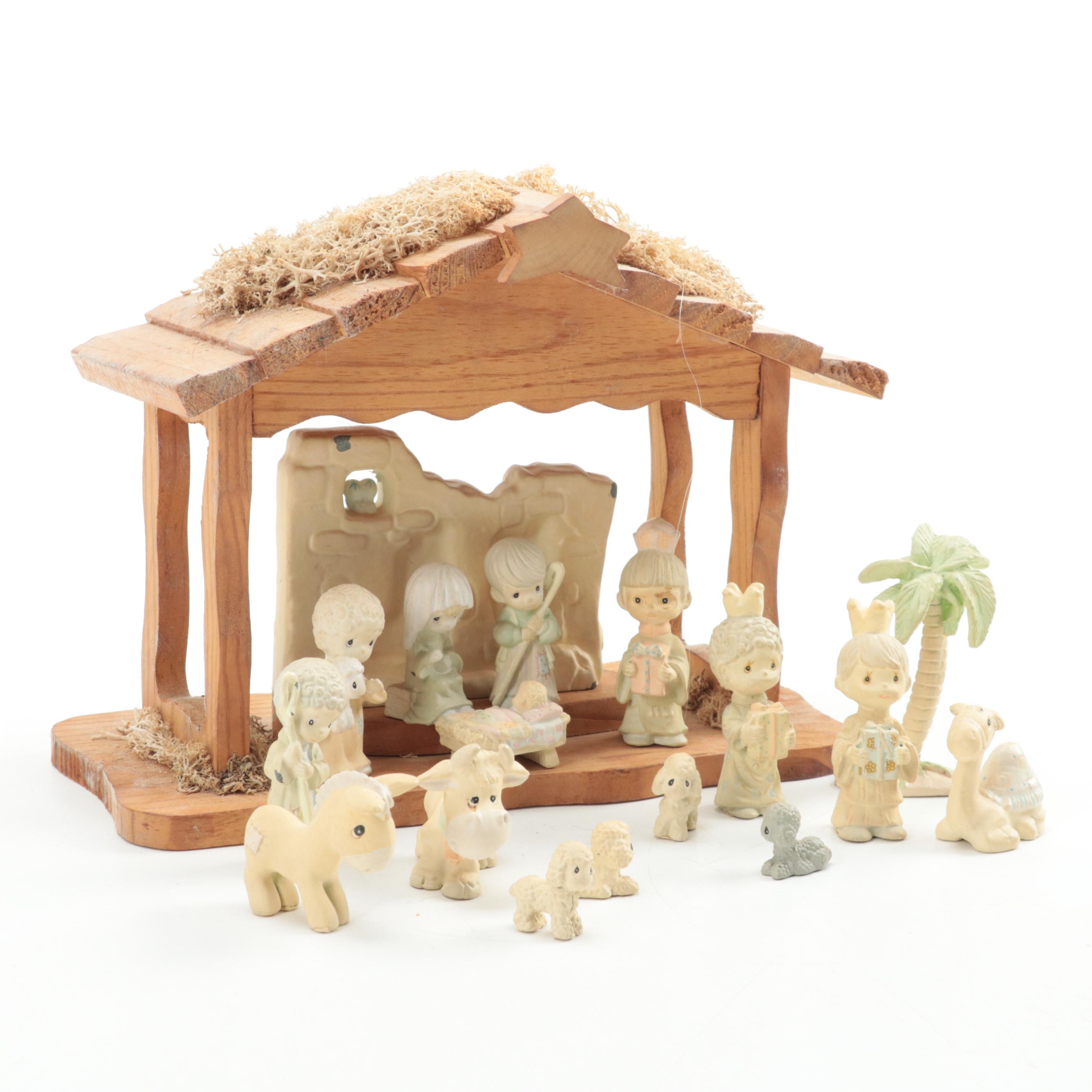 Enesco Precious Moments Nativity Set, Late 20th Century