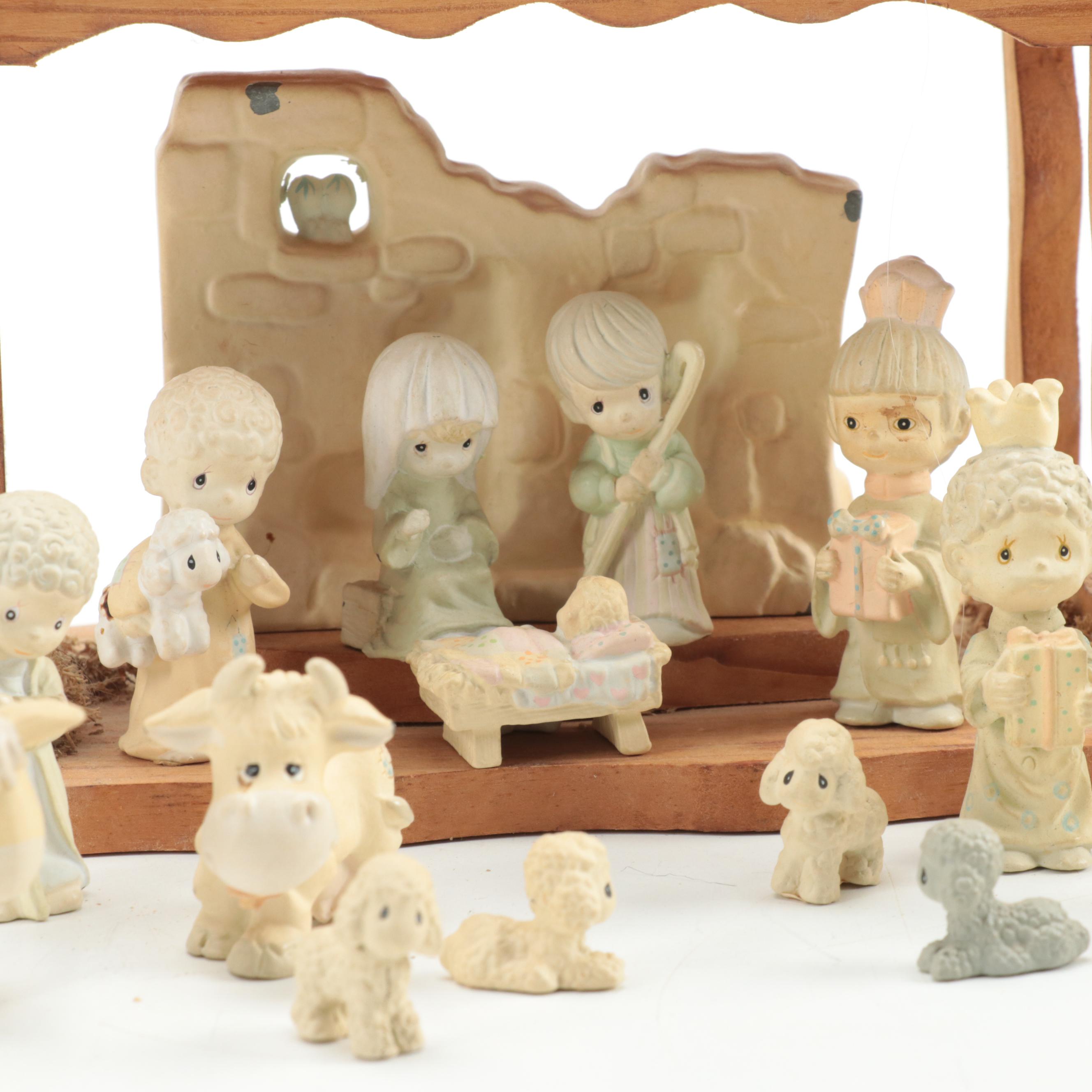 Enesco Precious Moments Nativity Set, Late 20th Century