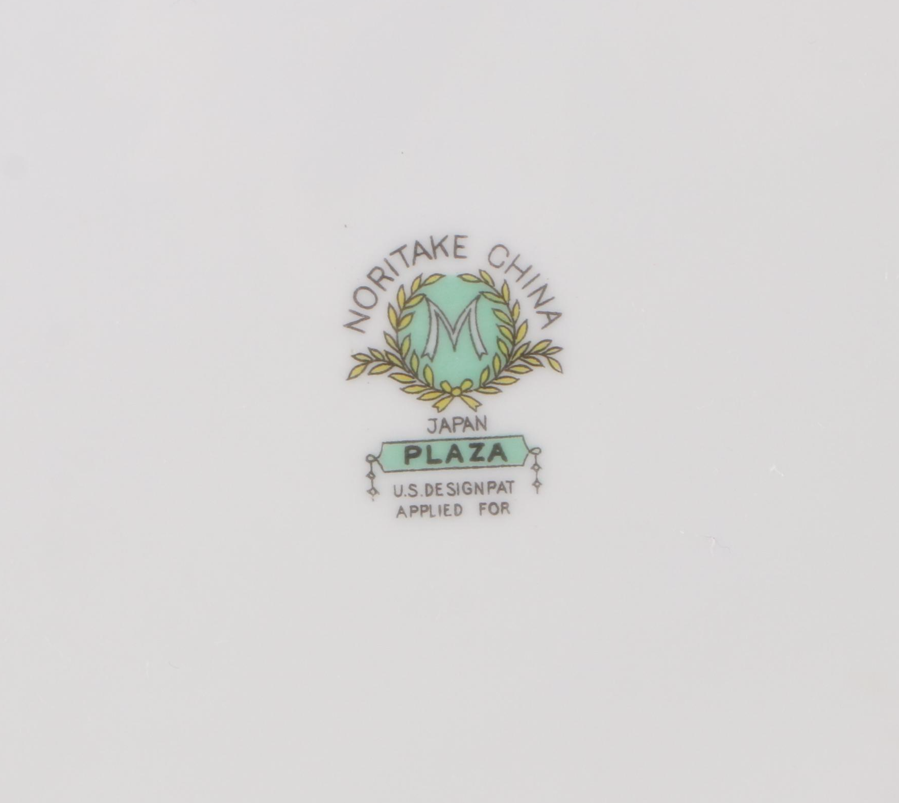 Noritake China "Plaza" Porcelain Dinnerware, Mid-20th Century