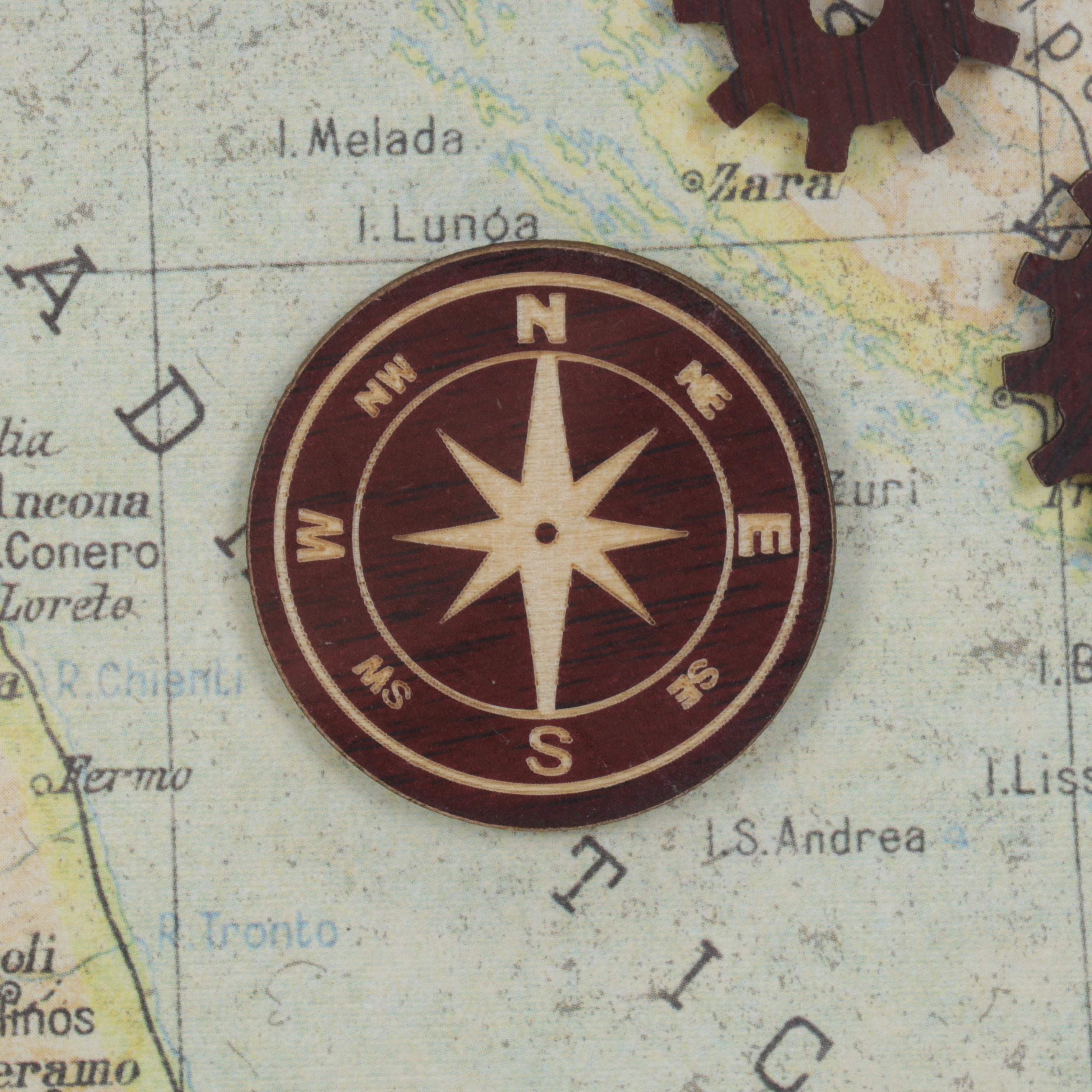 Folk Art Mixed Media Assemblage "Explore Italy," 2016