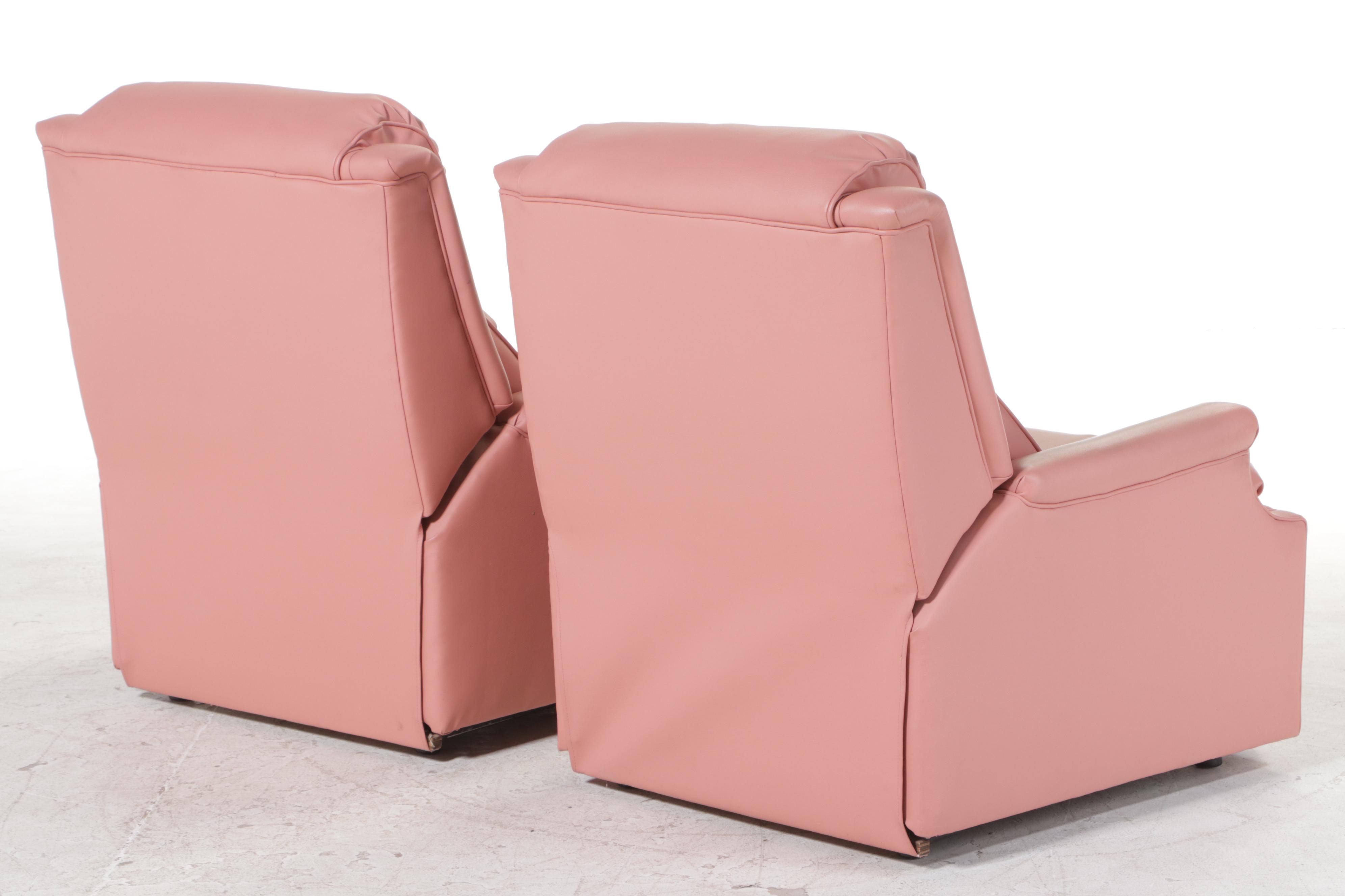Pair of BarcaLounger Vinyl Recliners, Late 20th Century