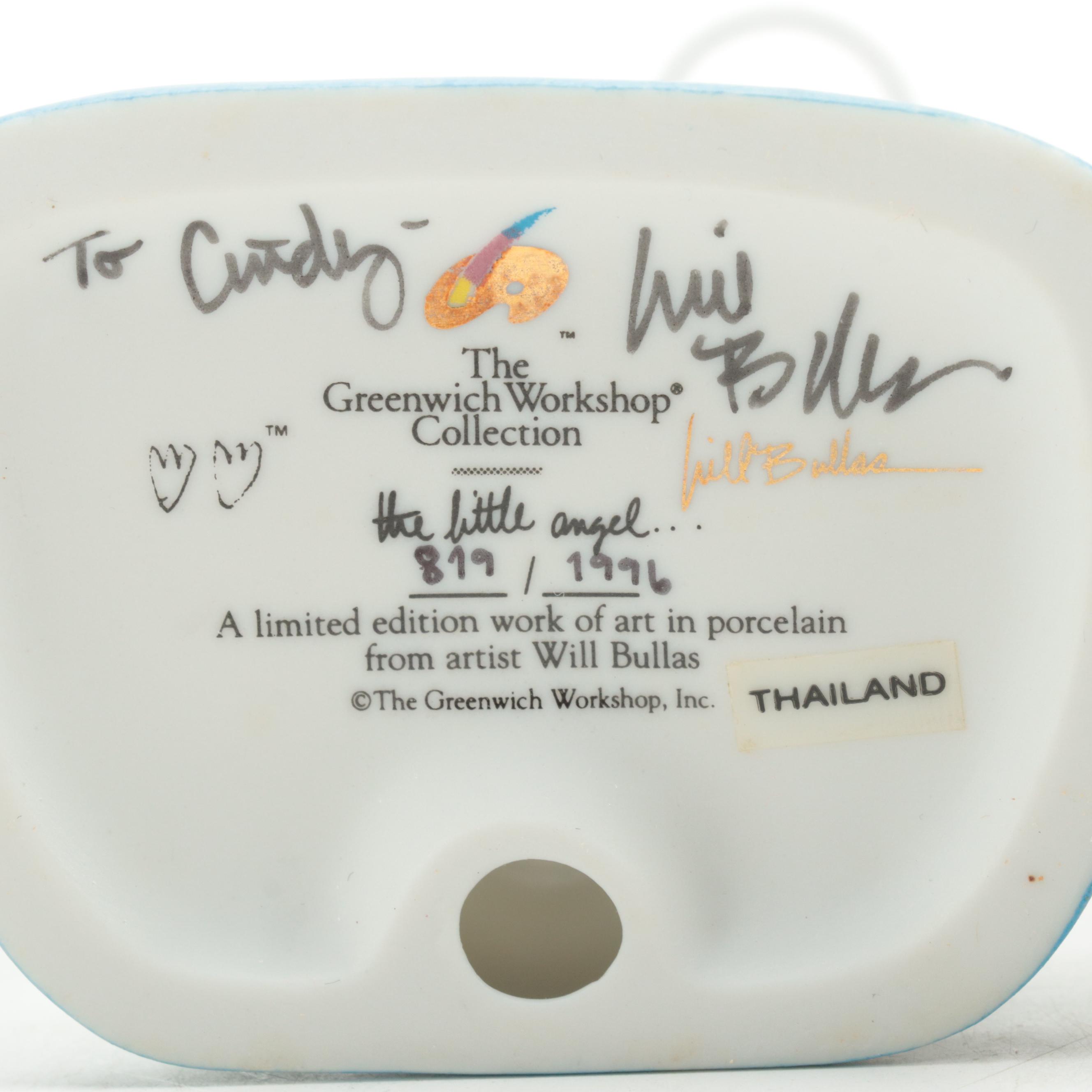 Signed Will Bullas Greenwich Workshop Collection Porcelain Goose Figurines