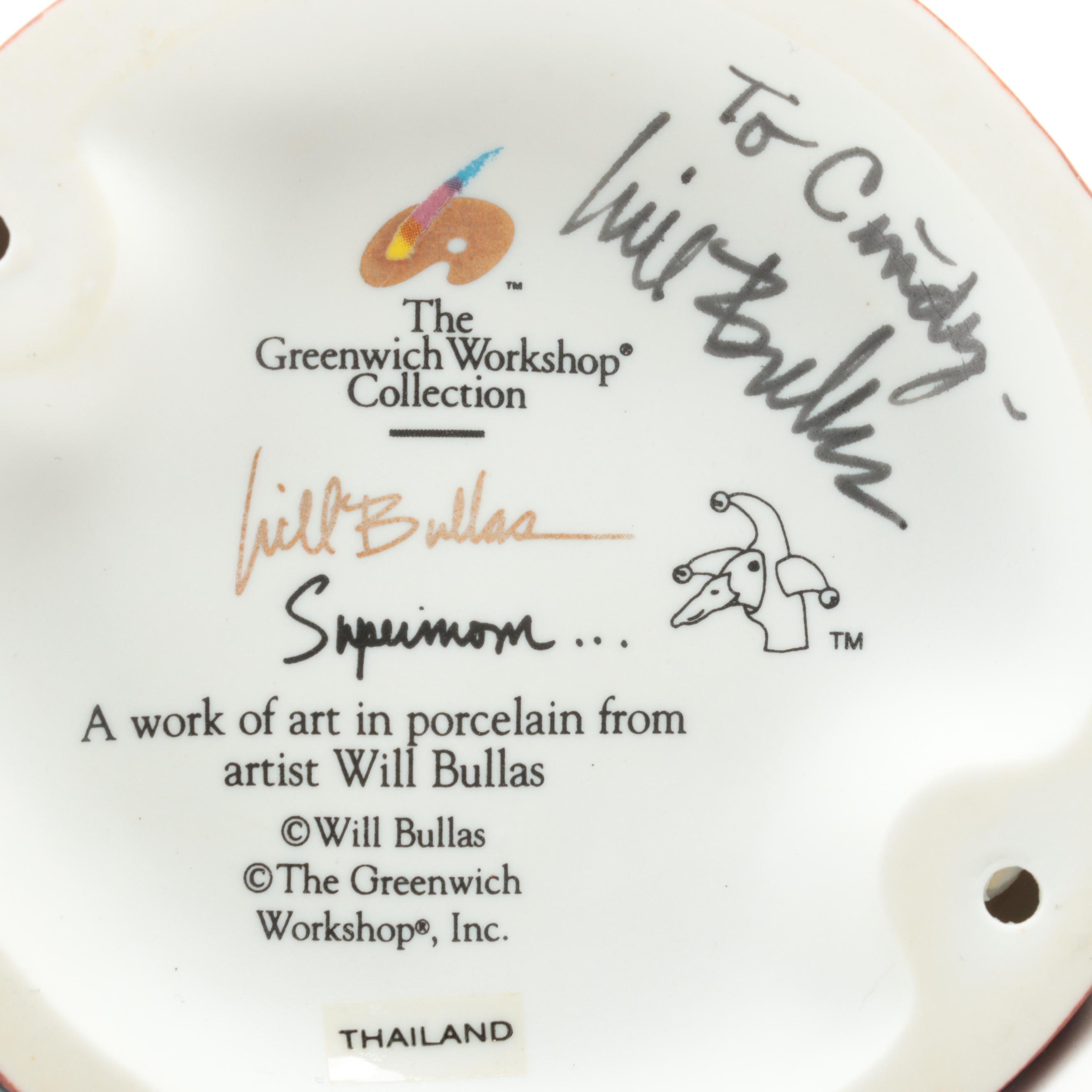 Signed Will Bullas Greenwich Workshop Collection Porcelain Goose Figurines