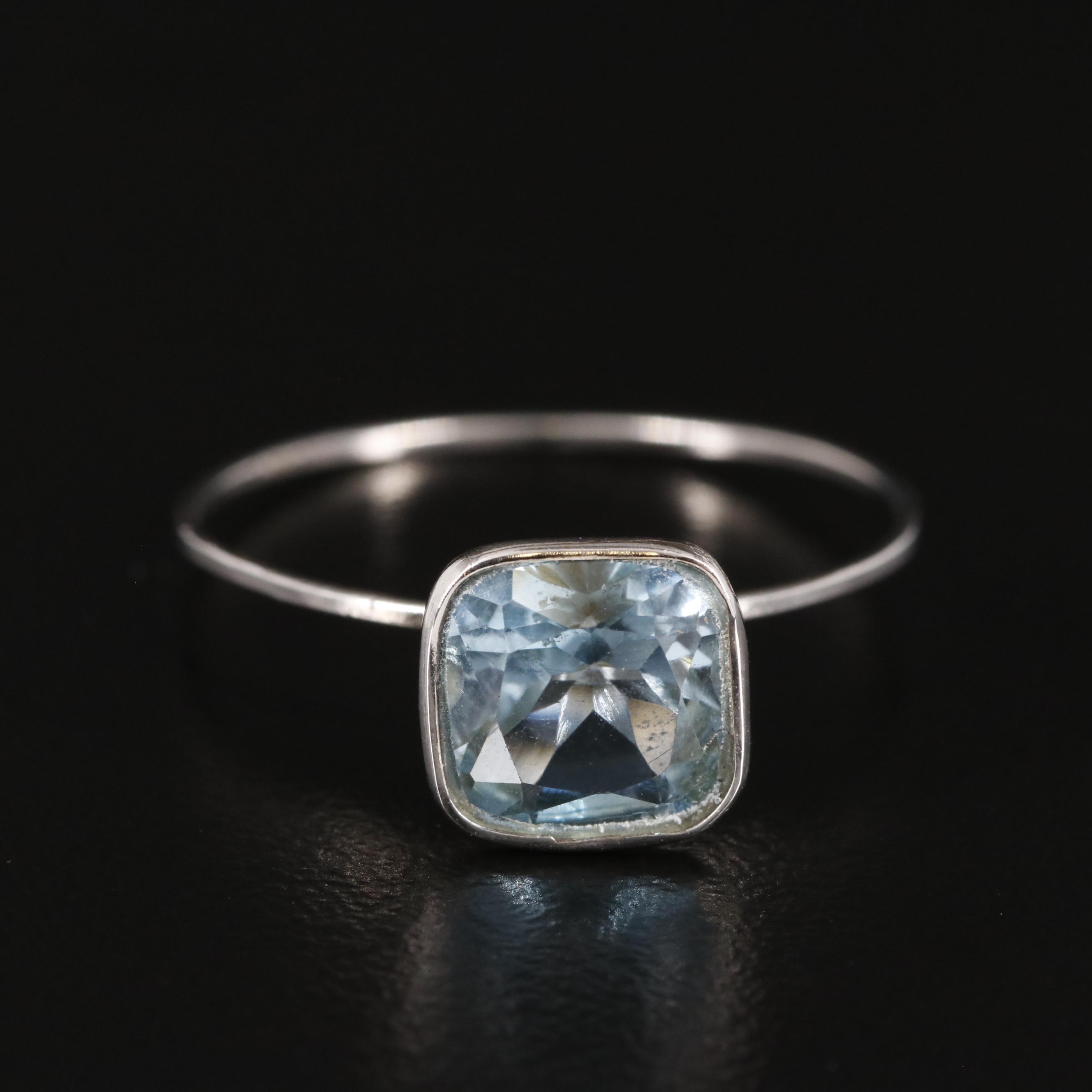 14K Blue Topaz Ring