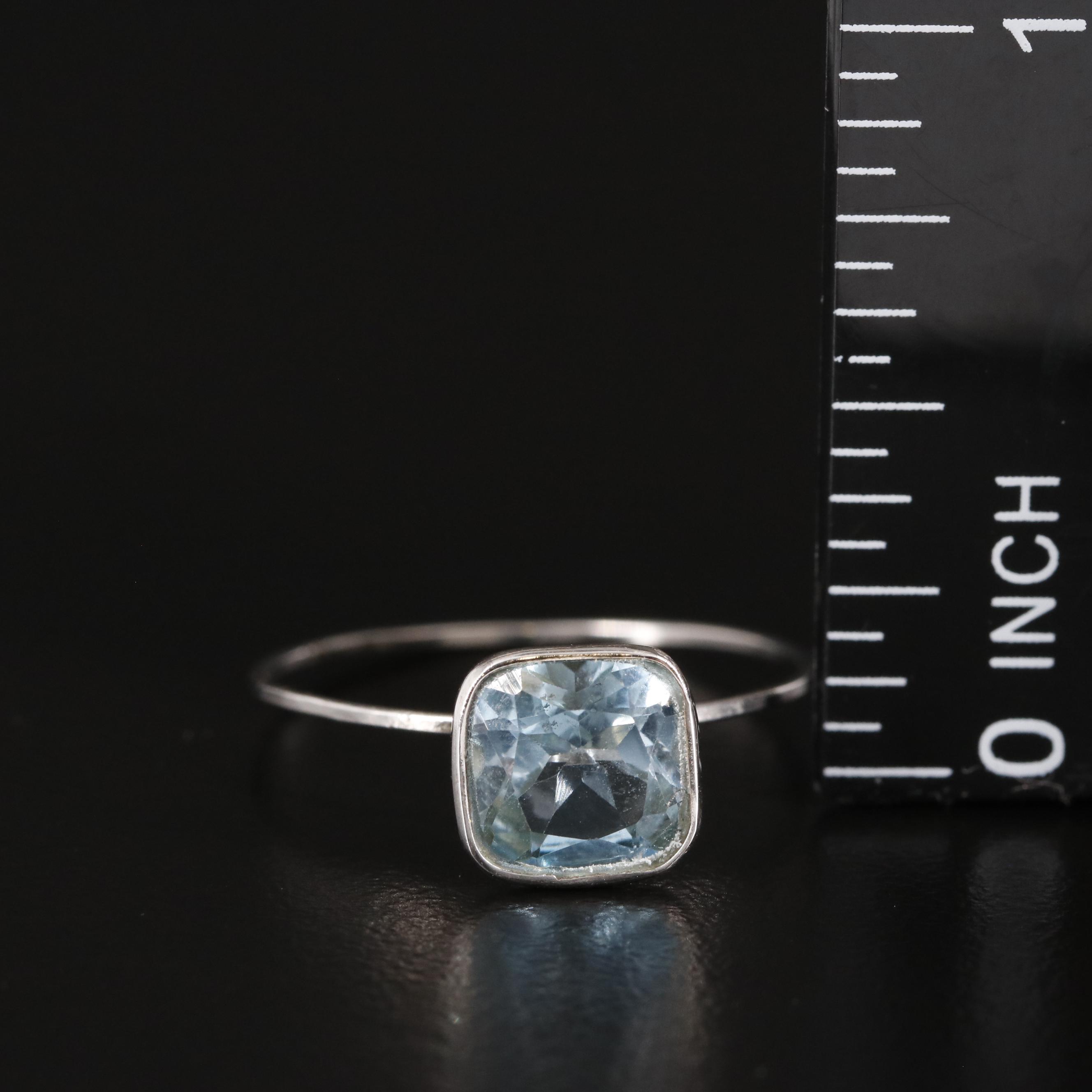 14K Blue Topaz Ring