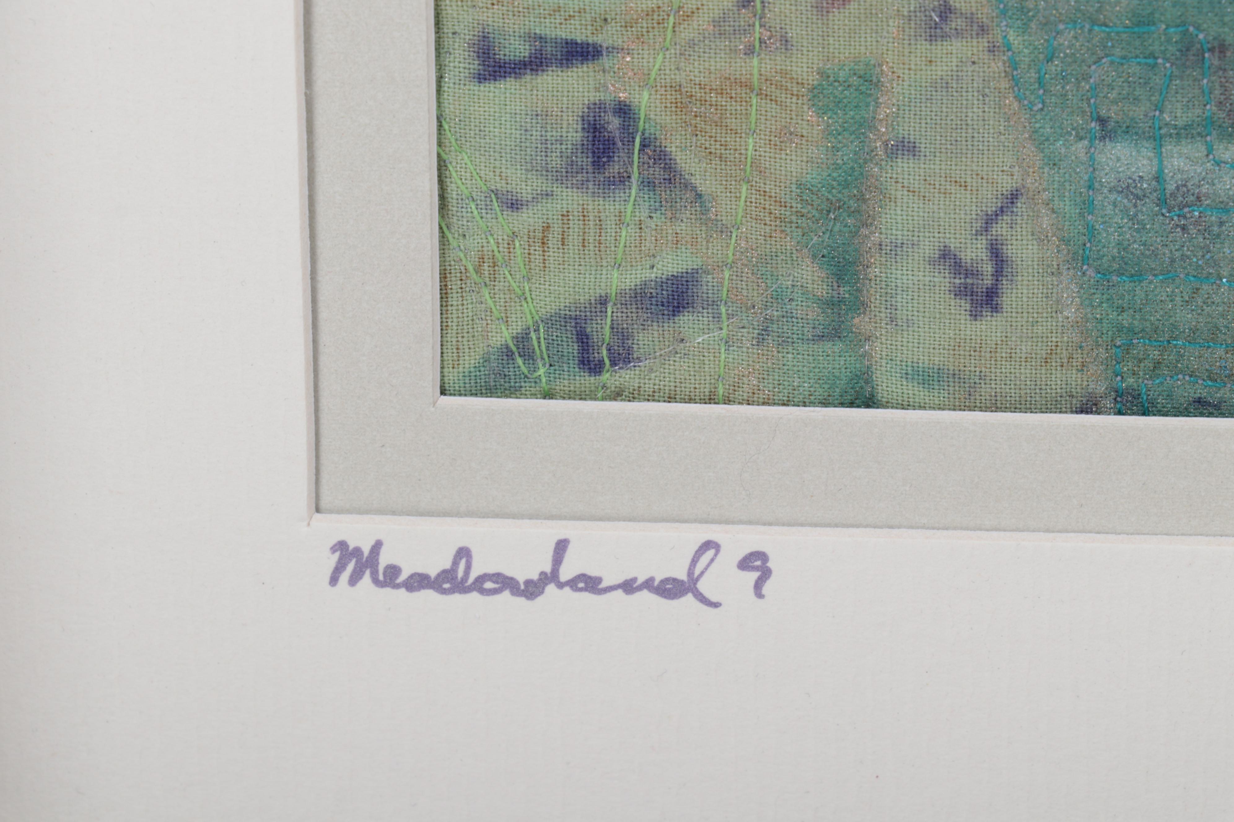 Jen Siegrist Mixed Media Textile Panels "Vine 26" and "Meadowland 9 & 11"