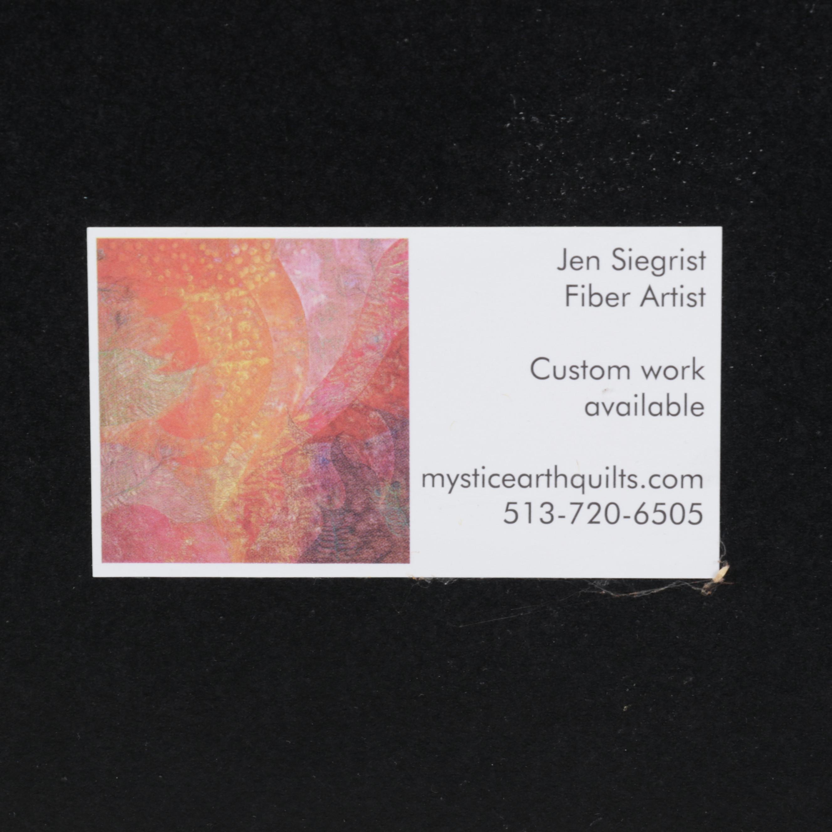 Jen Siegrist Mixed Media Textile Panels "Vine 26" and "Meadowland 9 & 11"