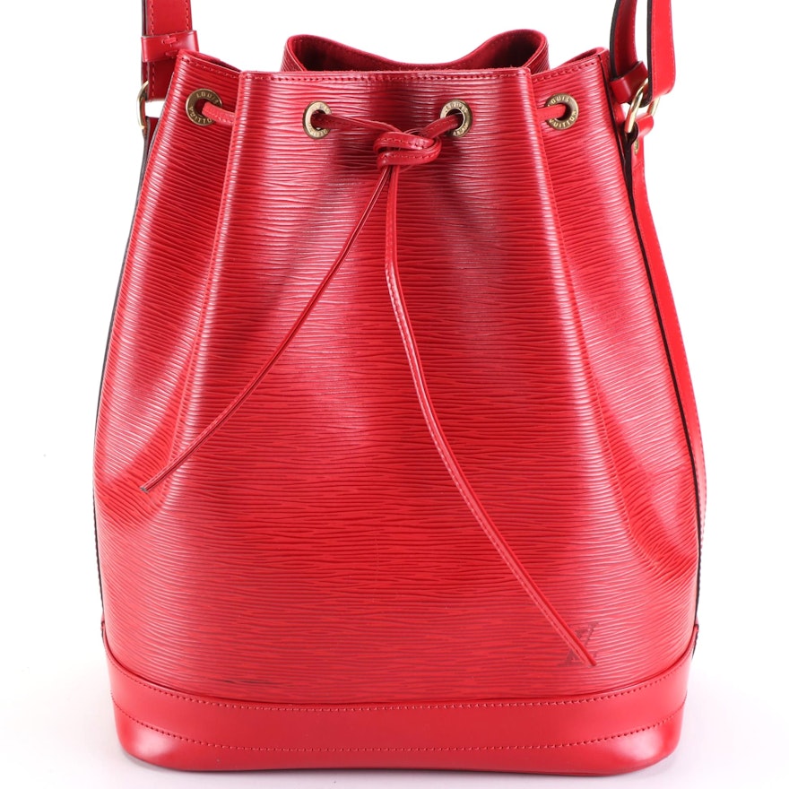 Louis Vuitton Noé Bucket Bag in Red Epi Leather