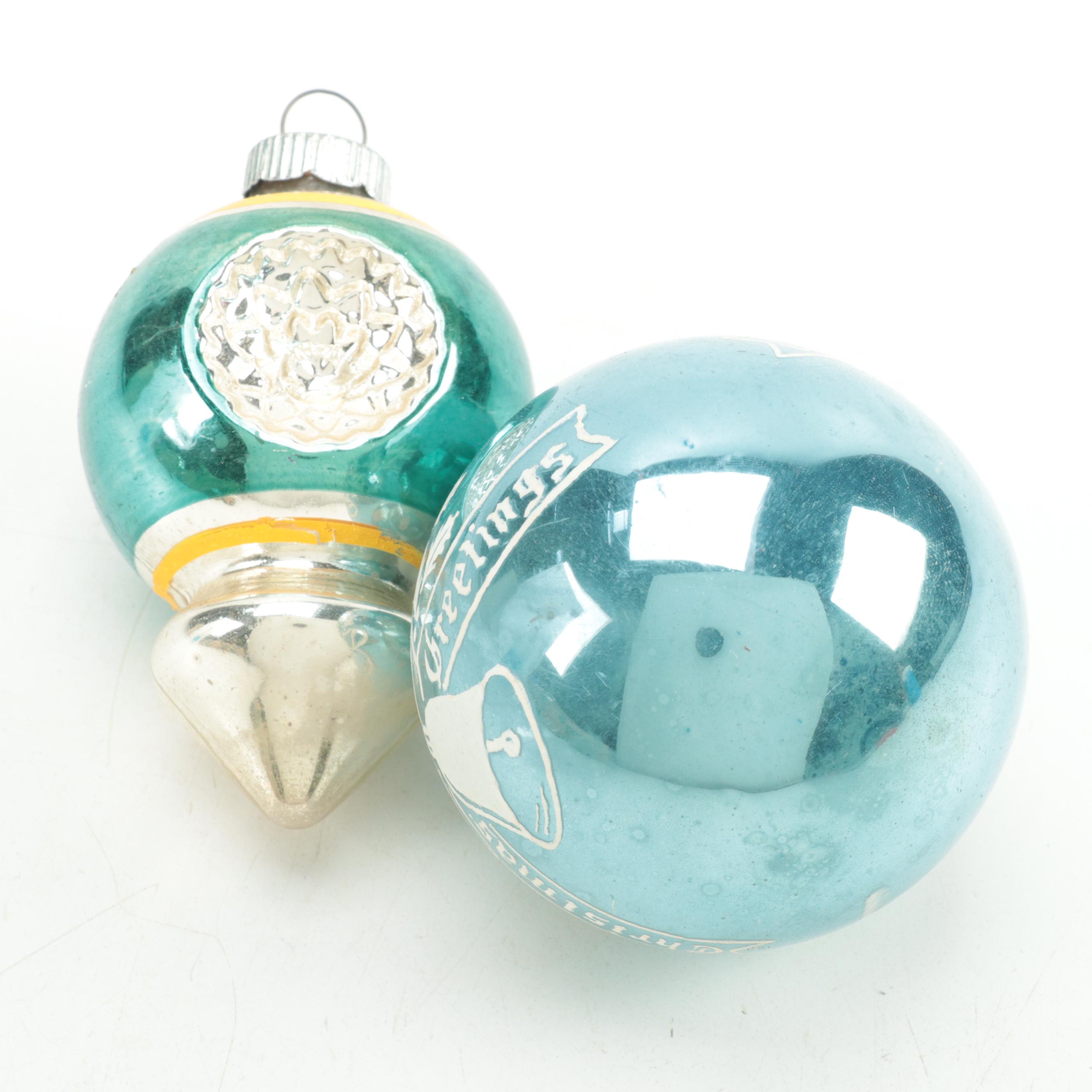 Shiny Brite with Other Ornaments, Musical Ferris Wheel and Angels