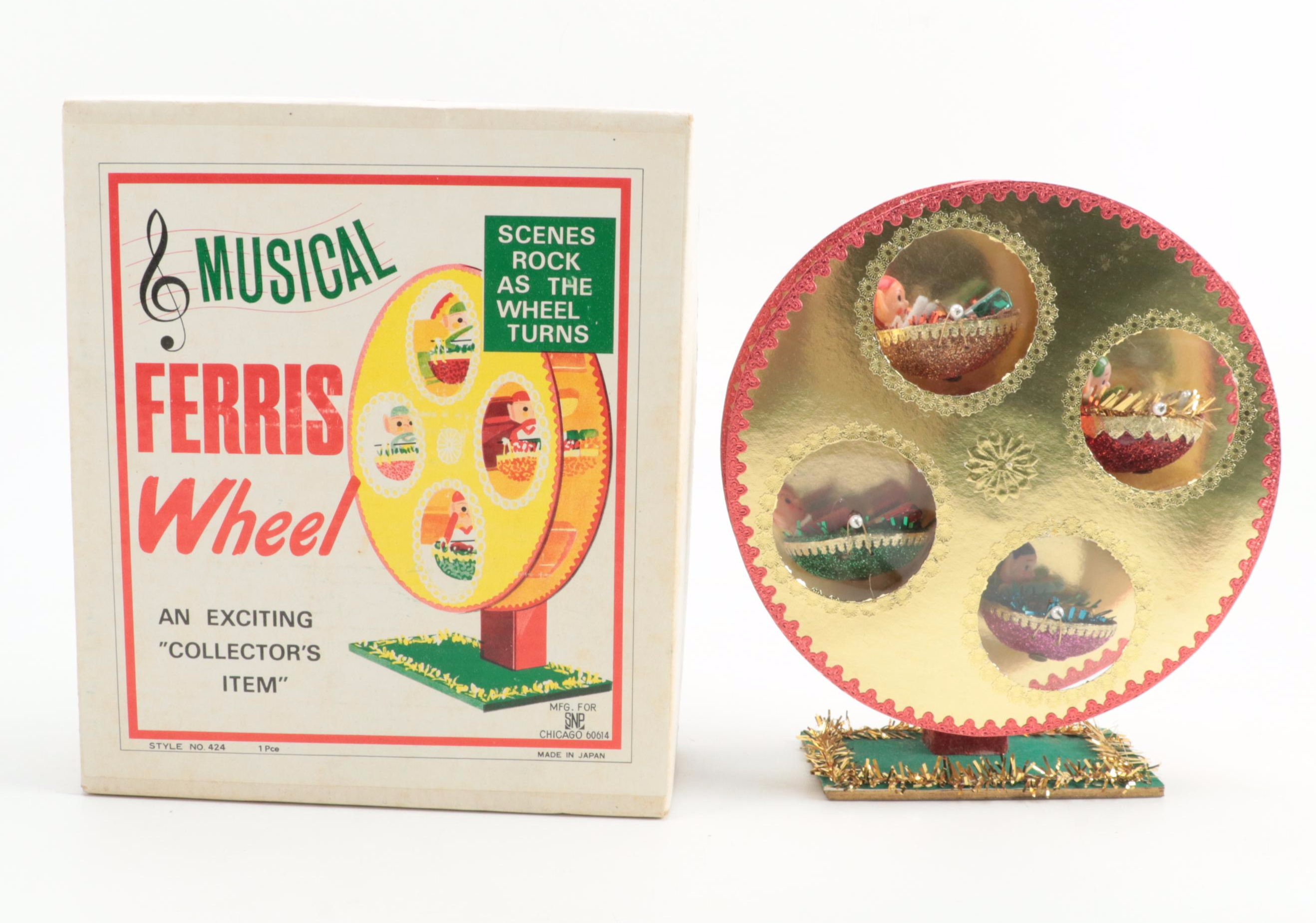 Shiny Brite with Other Ornaments, Musical Ferris Wheel and Angels