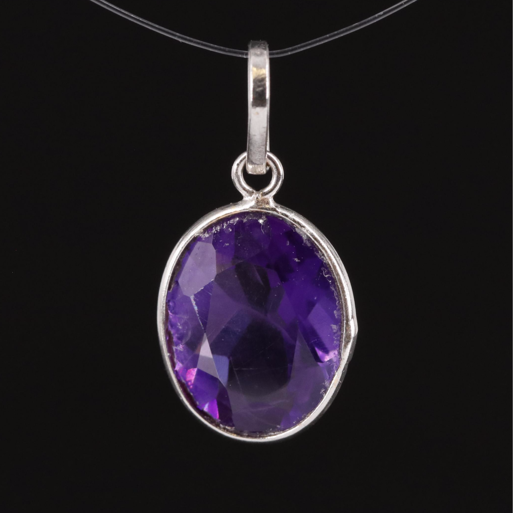 14K Amethyst Pendant