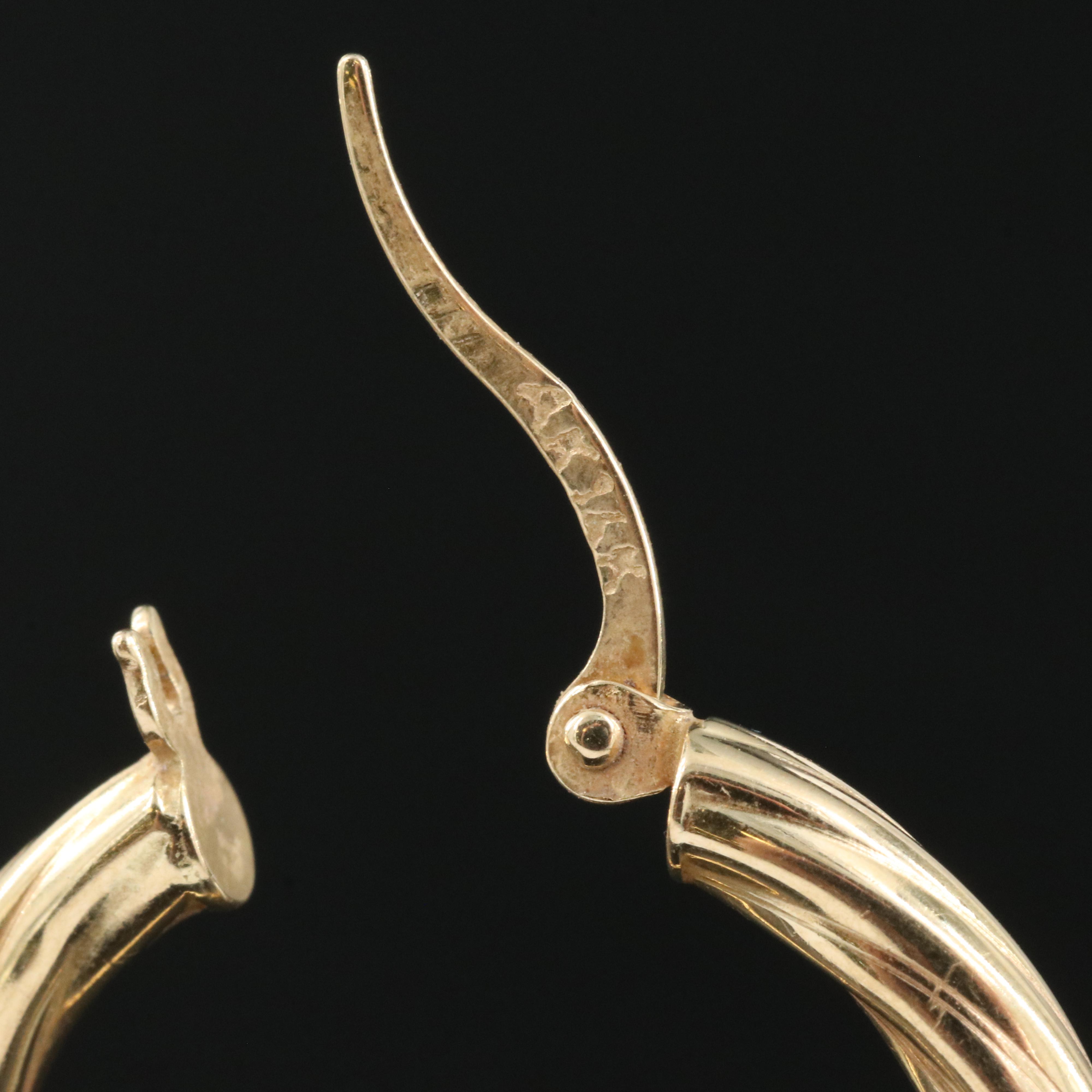 14K Braided Hoop Earrings