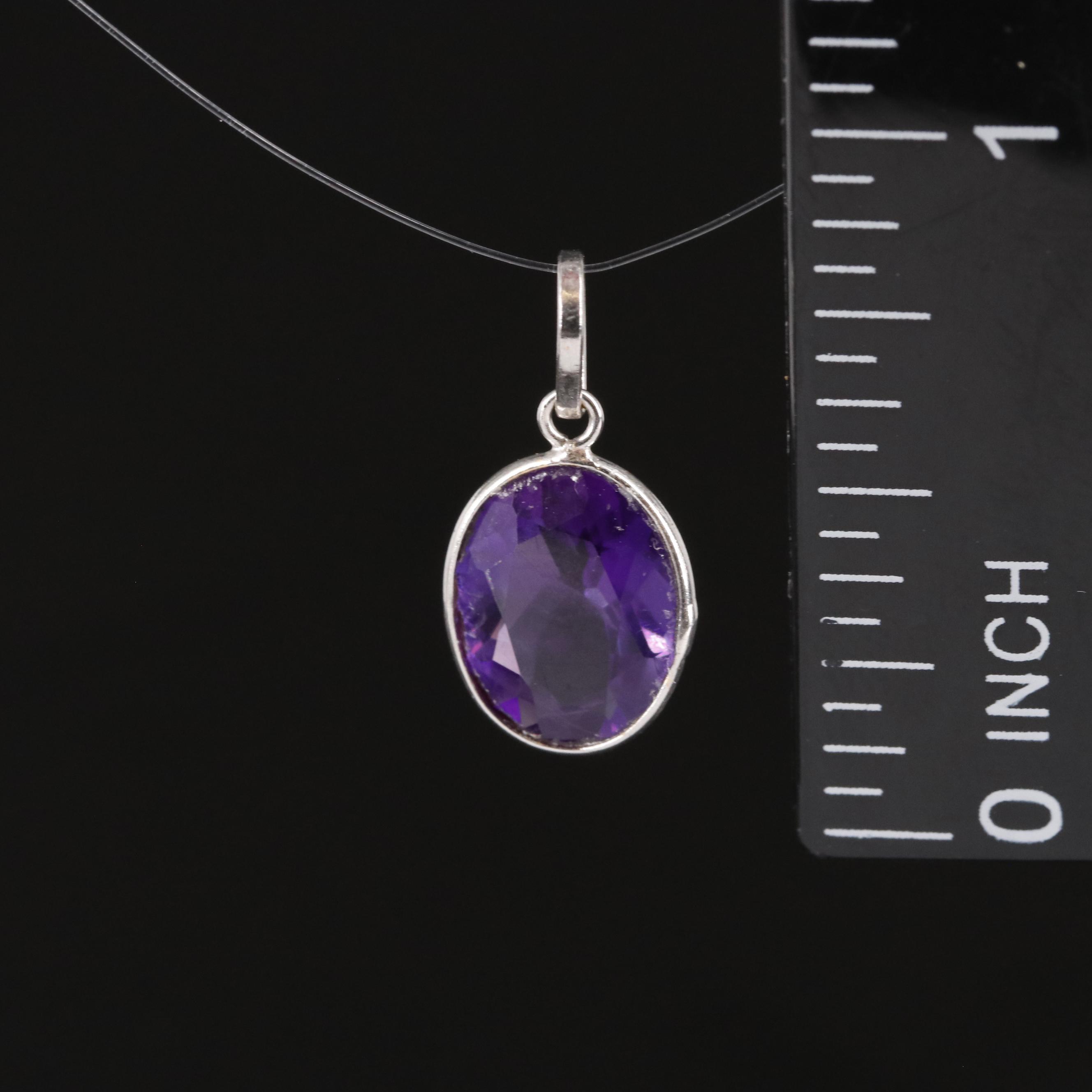 14K Amethyst Pendant