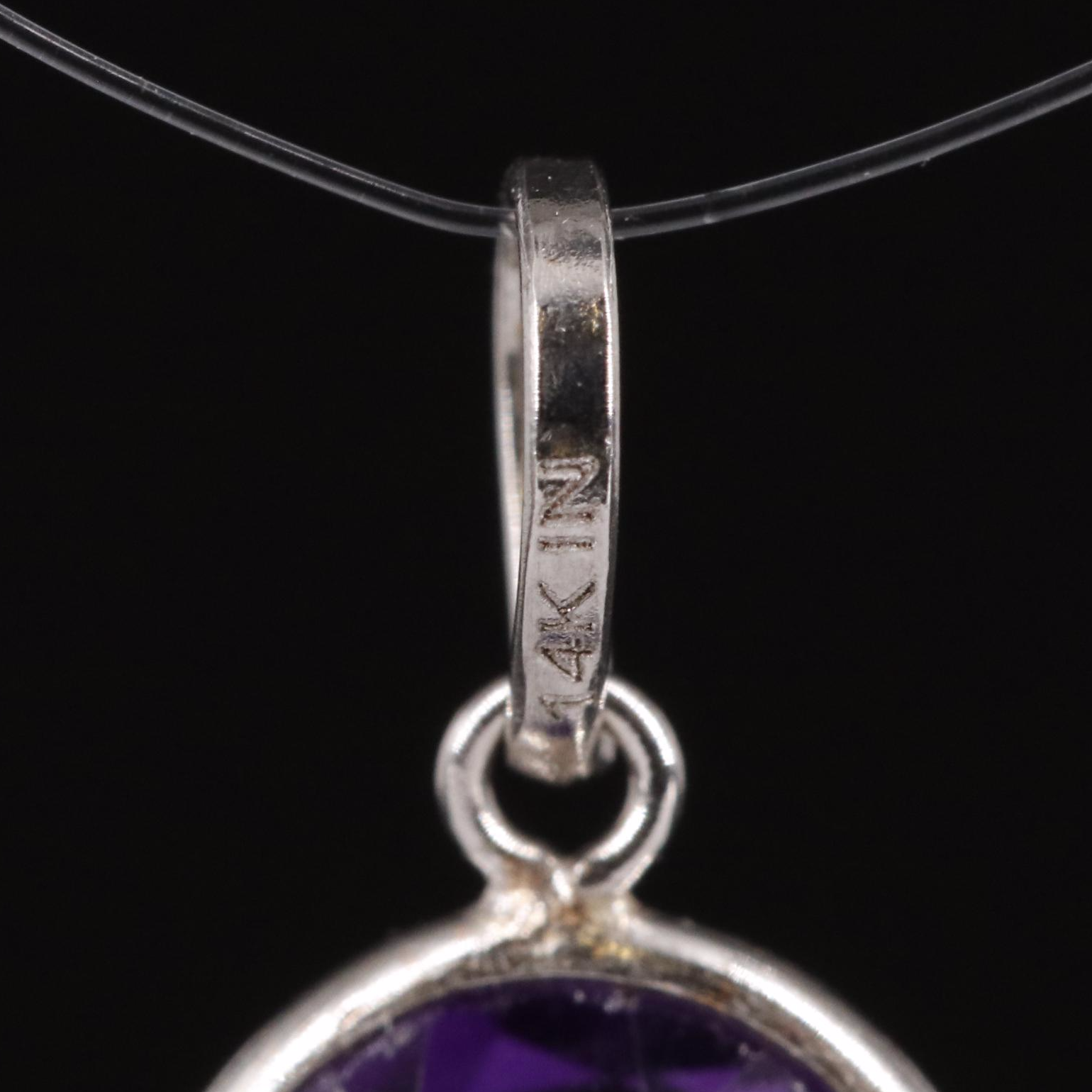 14K Amethyst Pendant