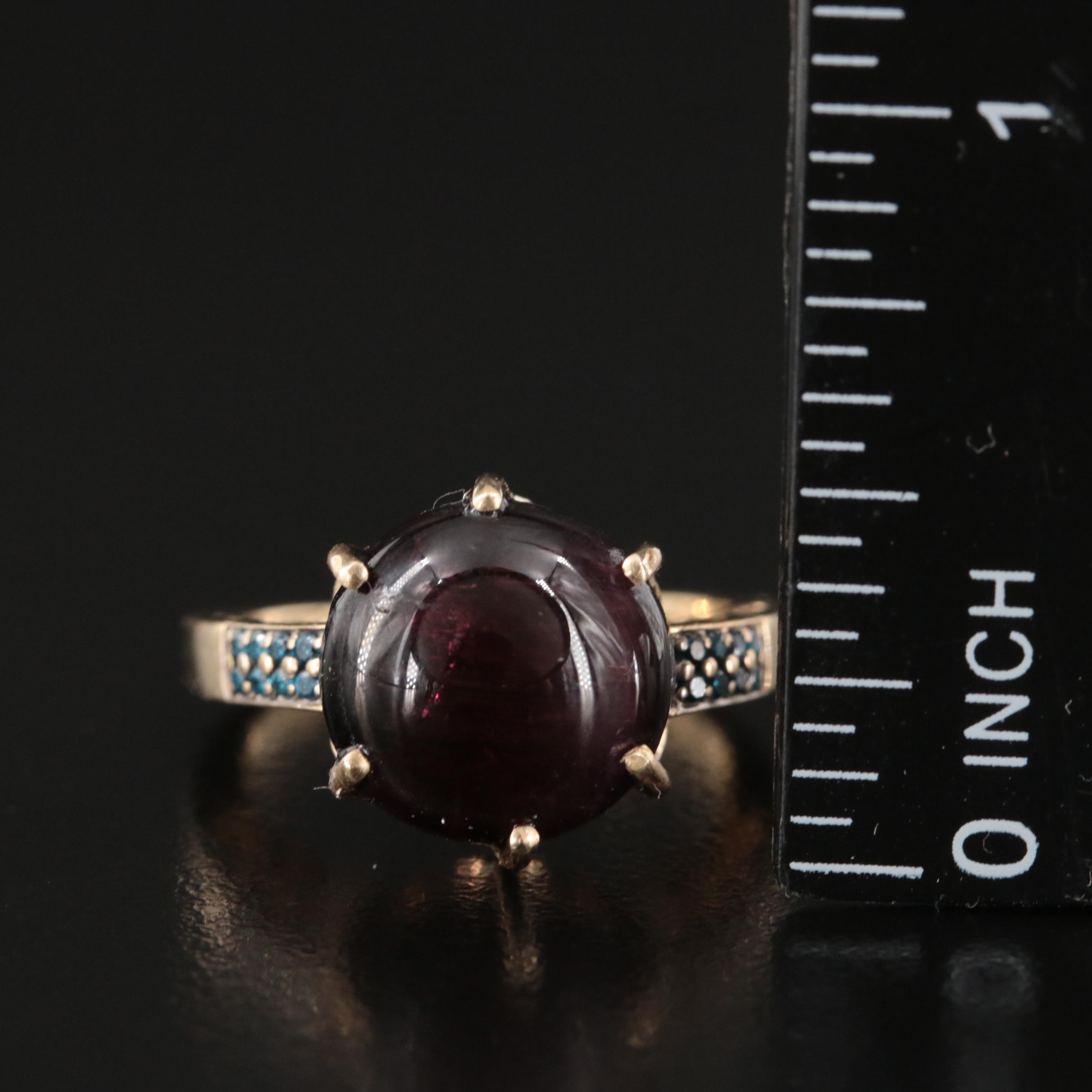 10K 10.07 CT Cat's Eye Tourmaline and Diamond with GIA Report