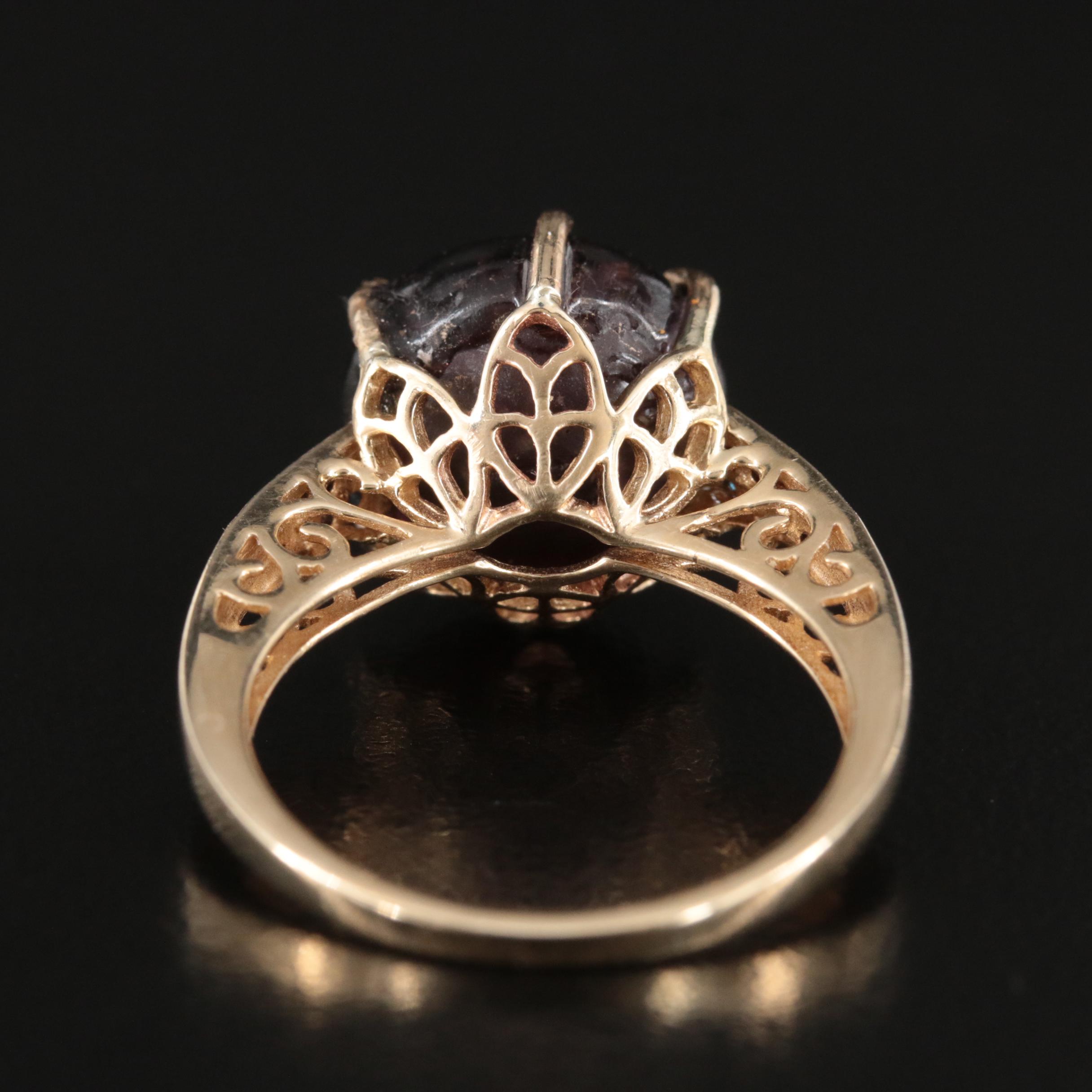 10K 10.07 CT Cat's Eye Tourmaline and Diamond with GIA Report