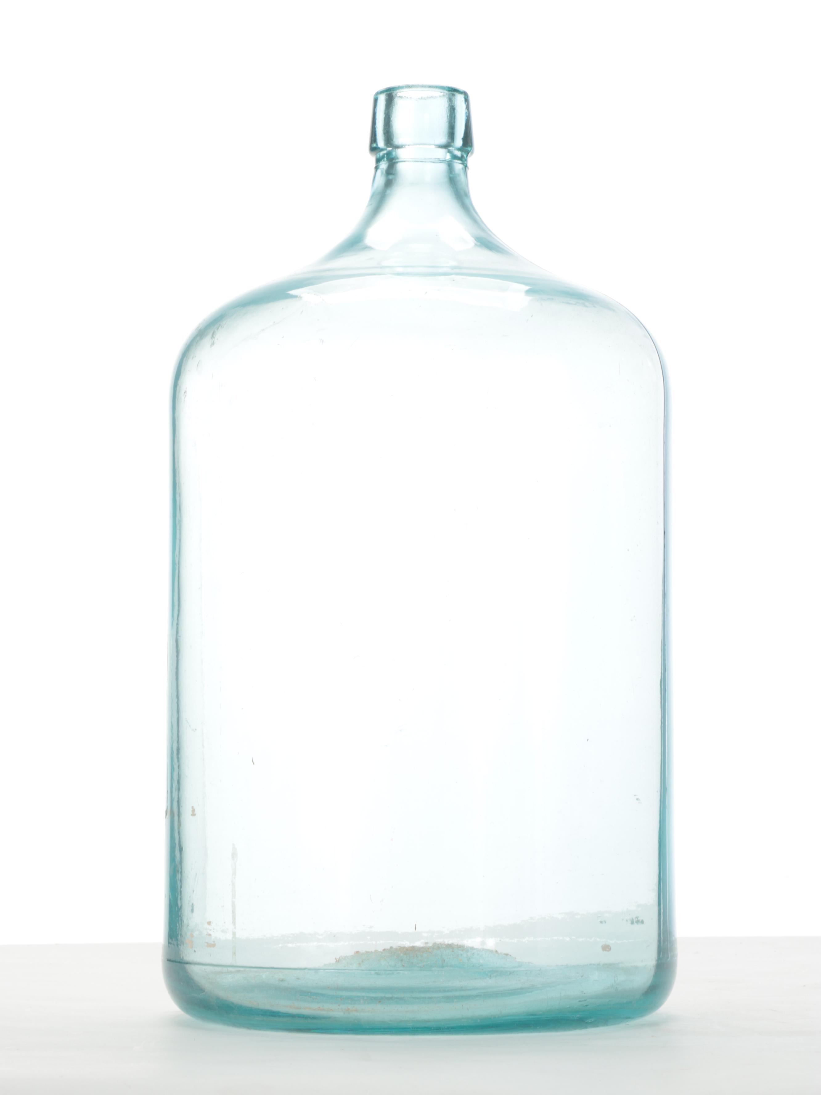 Owens-Illnois Glass Water Jug with Ball Canning Jars and Wire Crates