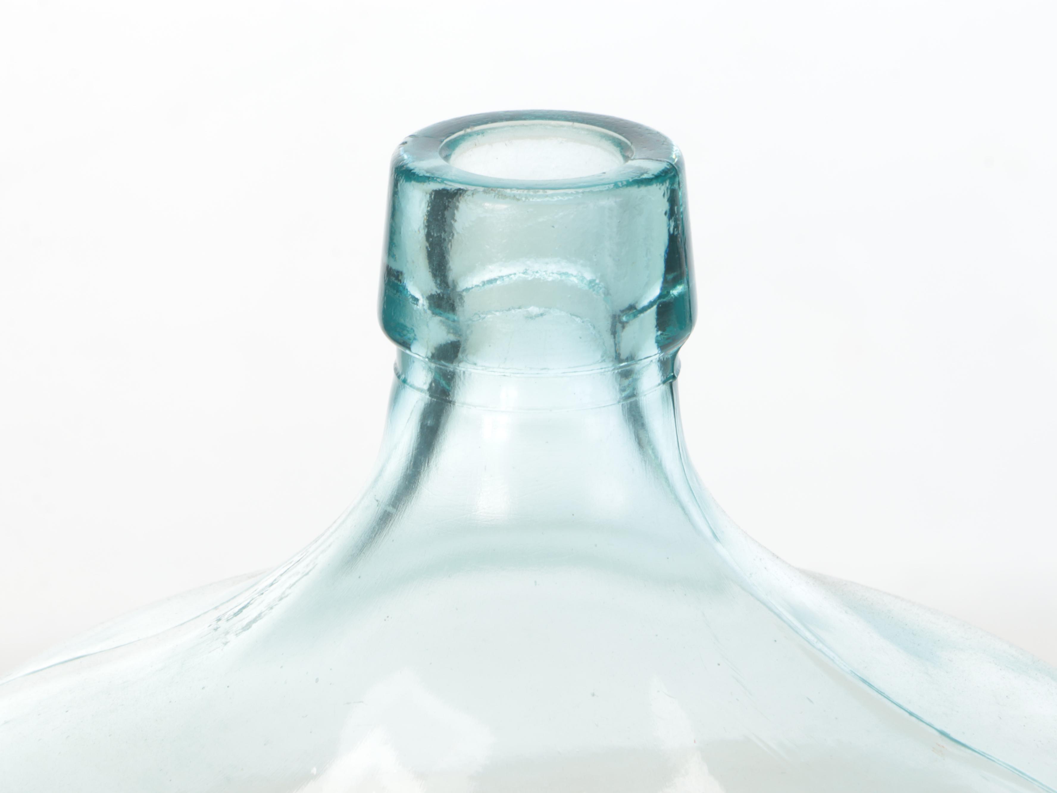 Owens-Illnois Glass Water Jug with Ball Canning Jars and Wire Crates