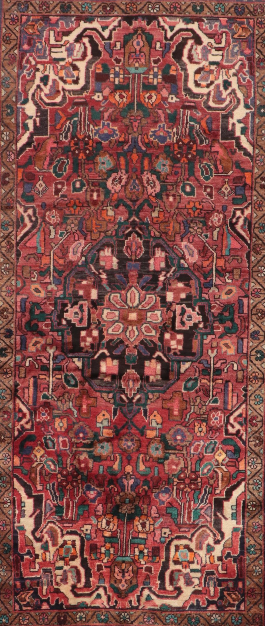 4'3 x 8'2 Hand-Knotted Persian Hamadan Area Rug