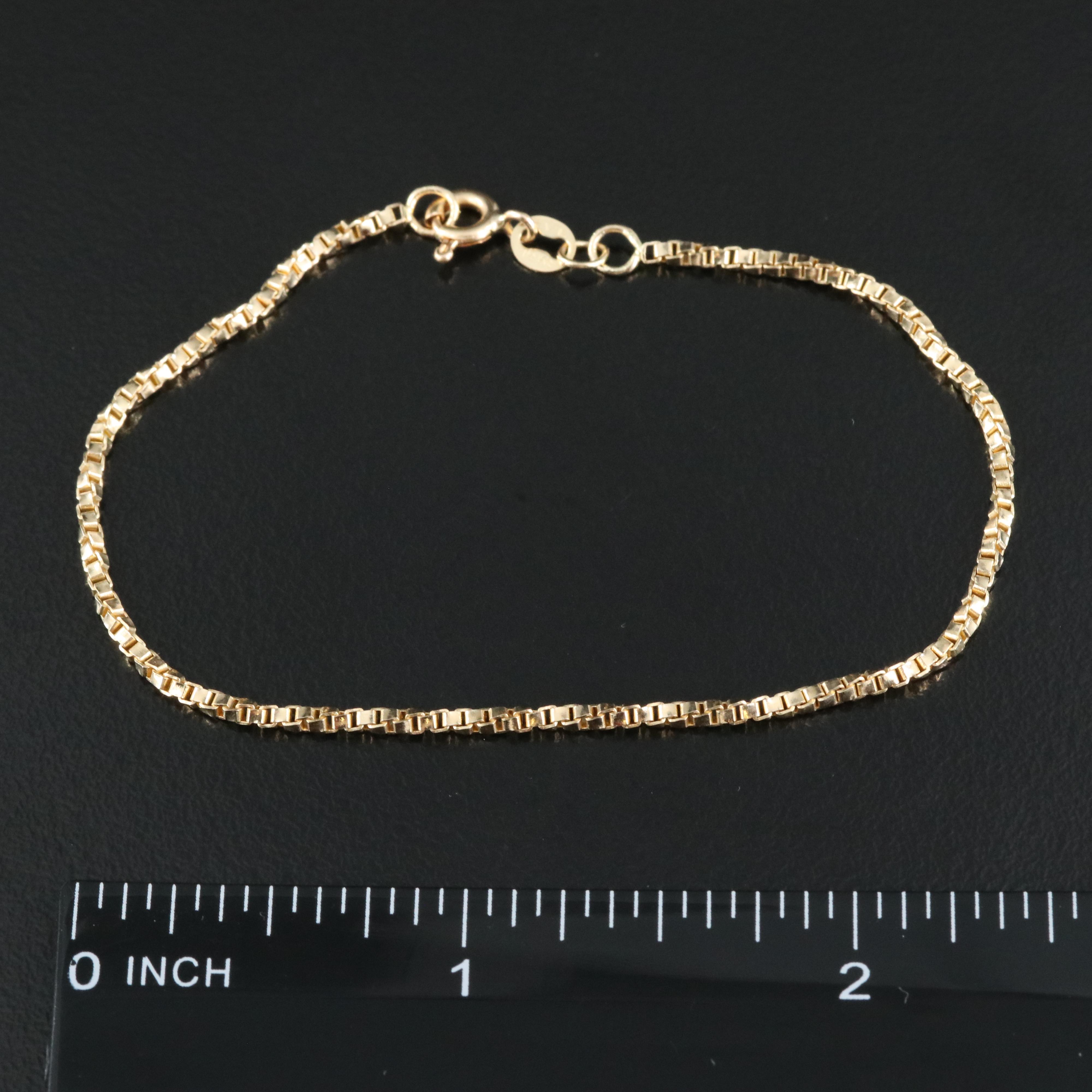 14K Box Bracelet
