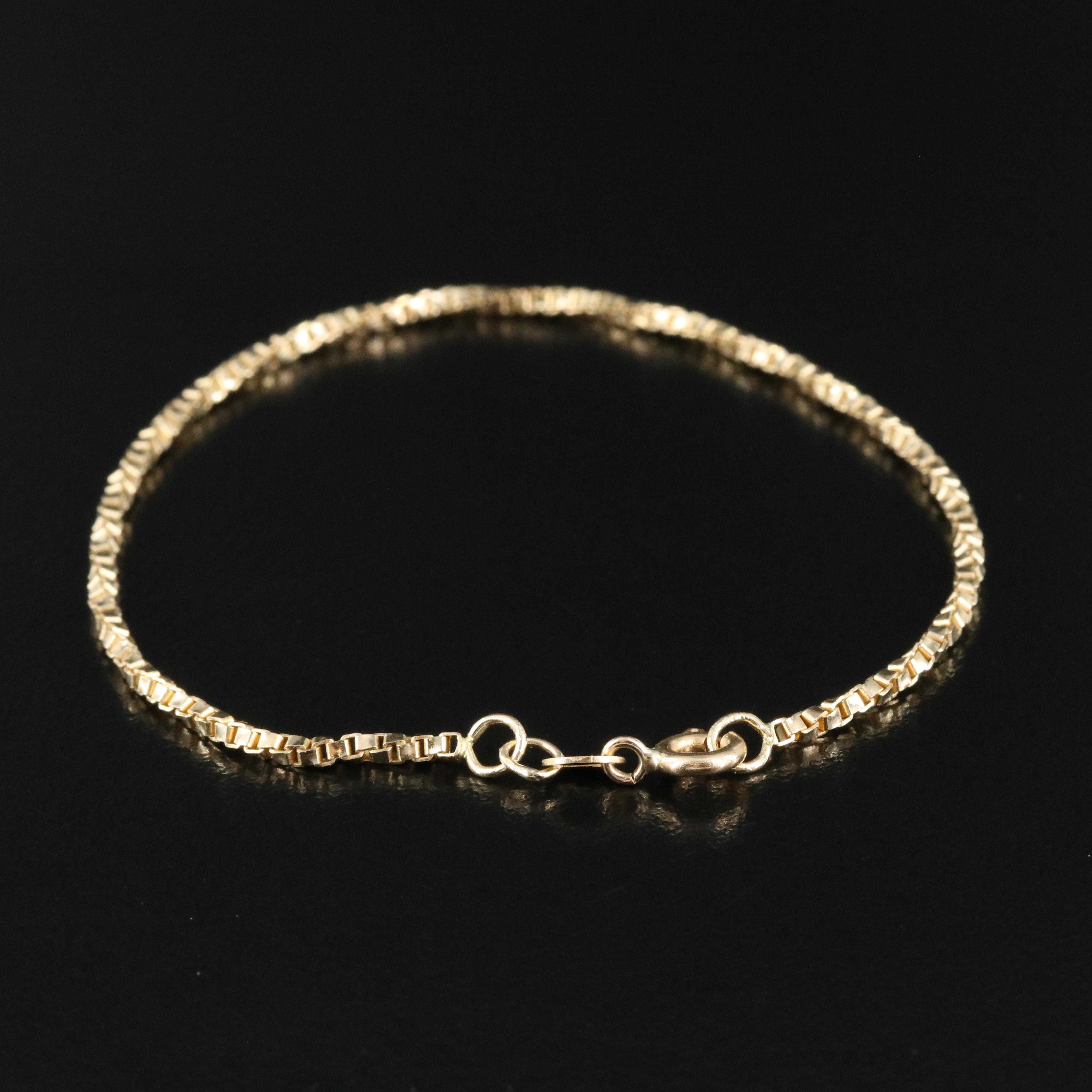 14K Box Bracelet