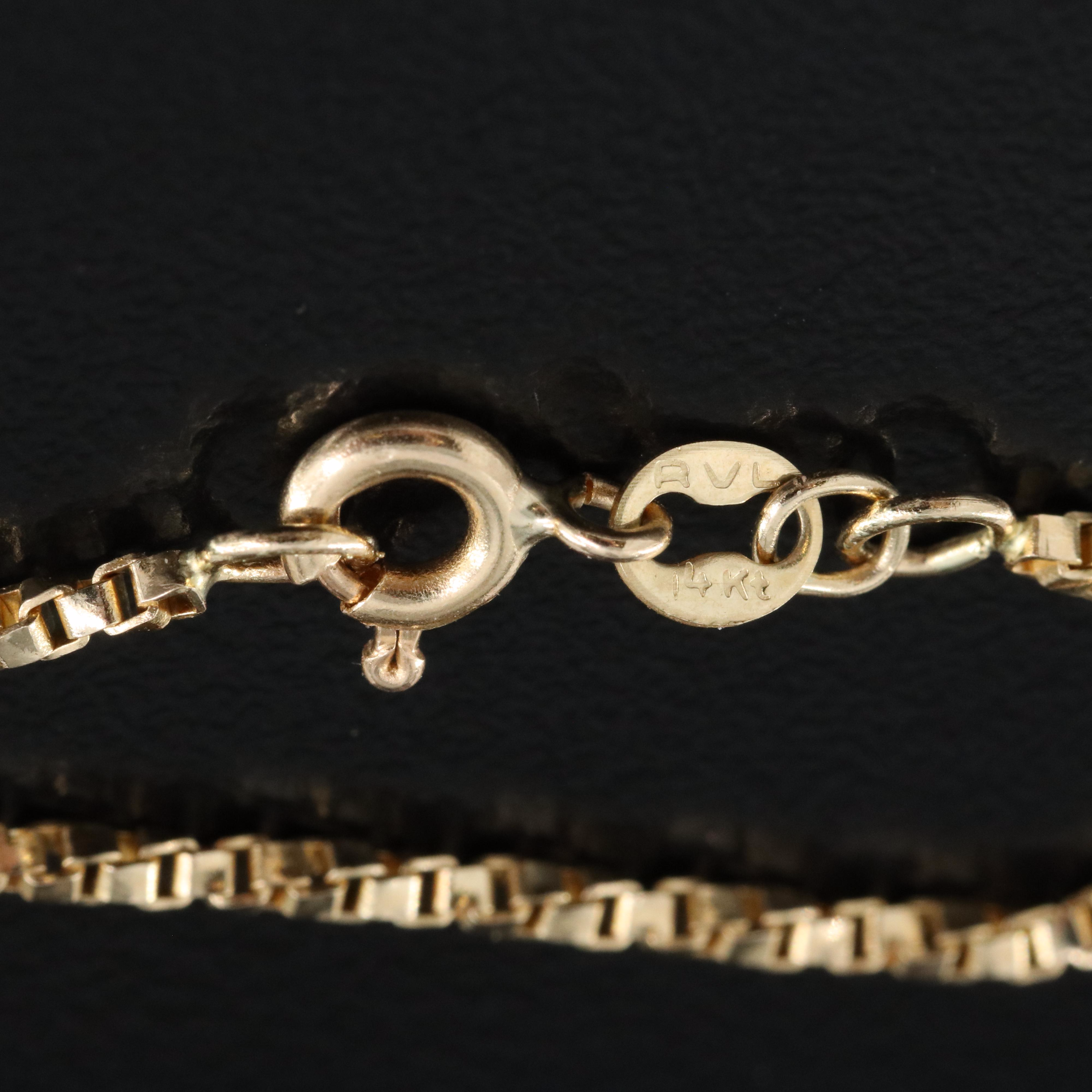 14K Box Bracelet